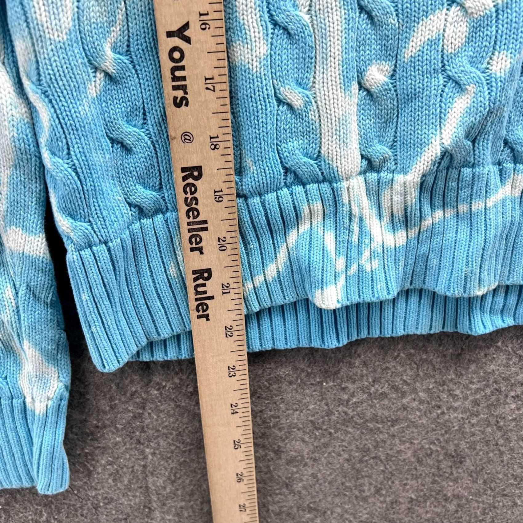 Ralph Lauren VINTAGE Lauren Ralph Lauren Sweater Shirt Womens Small Blue V-Neck Cable Knit Active Fleece LRL Size S / US 4 / IT 40 - 4 Thumbnail