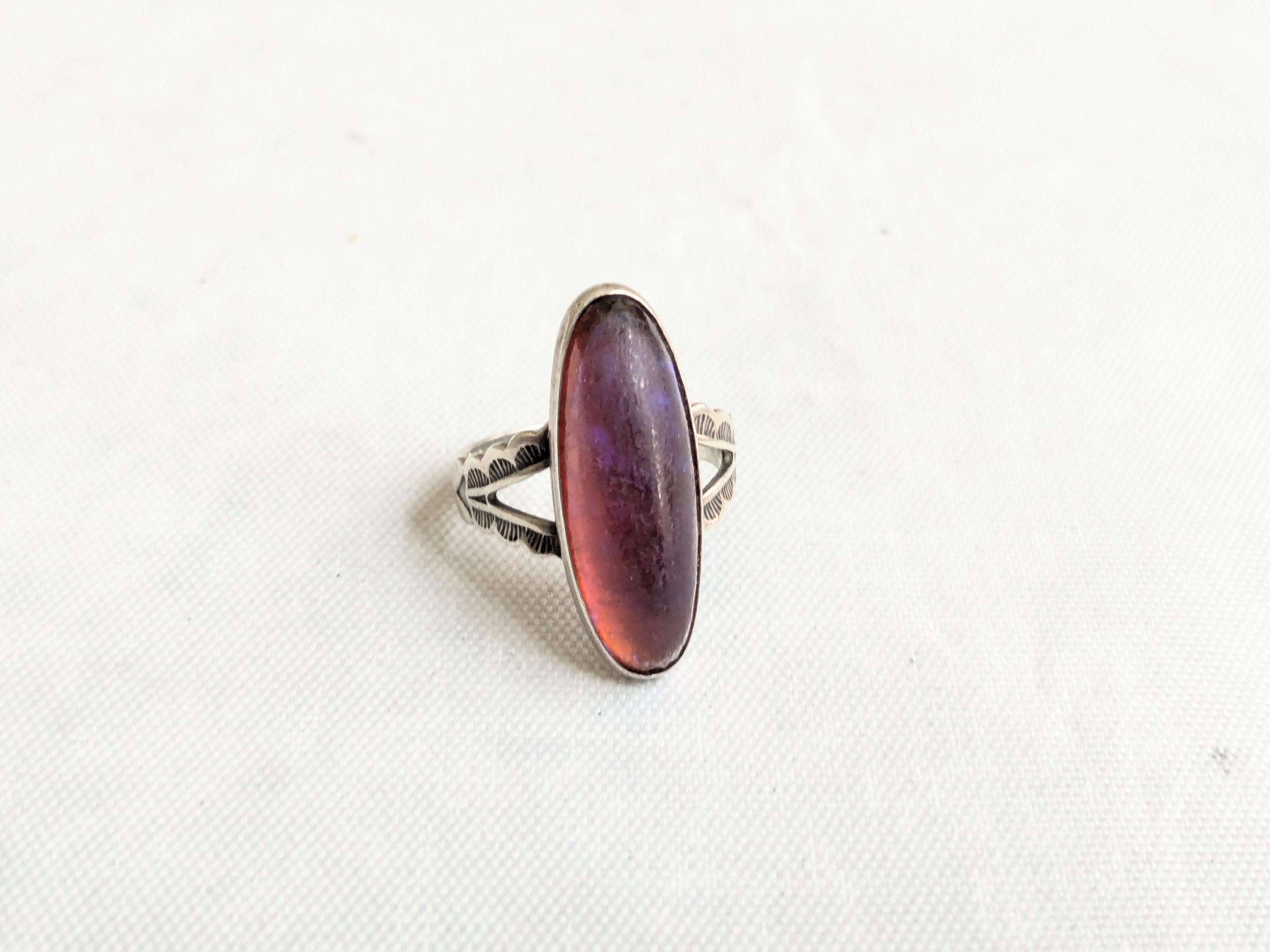 Jewelry Vintage Sterling Silver Ring Dragons Breath 5.25 Native Size ONE SIZE - 1 Thumbnail