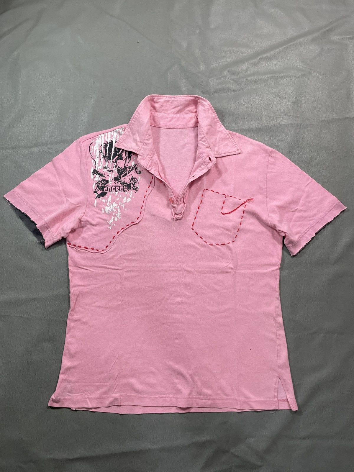 トップス HYSTERIC GLAMOUR archive polo shirt Y2K Hysteric Glamour × Japanese Brand × Vintage Hysteric Glamour skull