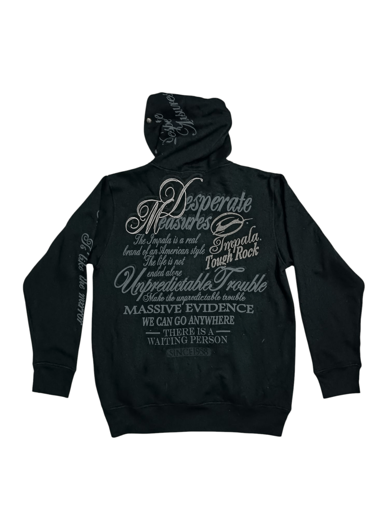 Japanese Brand × Vintage Vintage Impala Poem Seditionaries Hoodie Fur Jacket Size US L / EU 52-54 / 3 - 4 Thumbnail