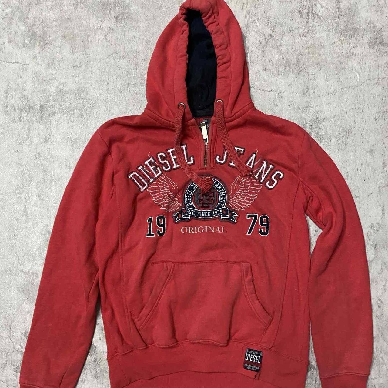 Diesel Diesel red Hoodie vintage sport Size US L / EU 52-54 / 3 - 1 Thumbnail
