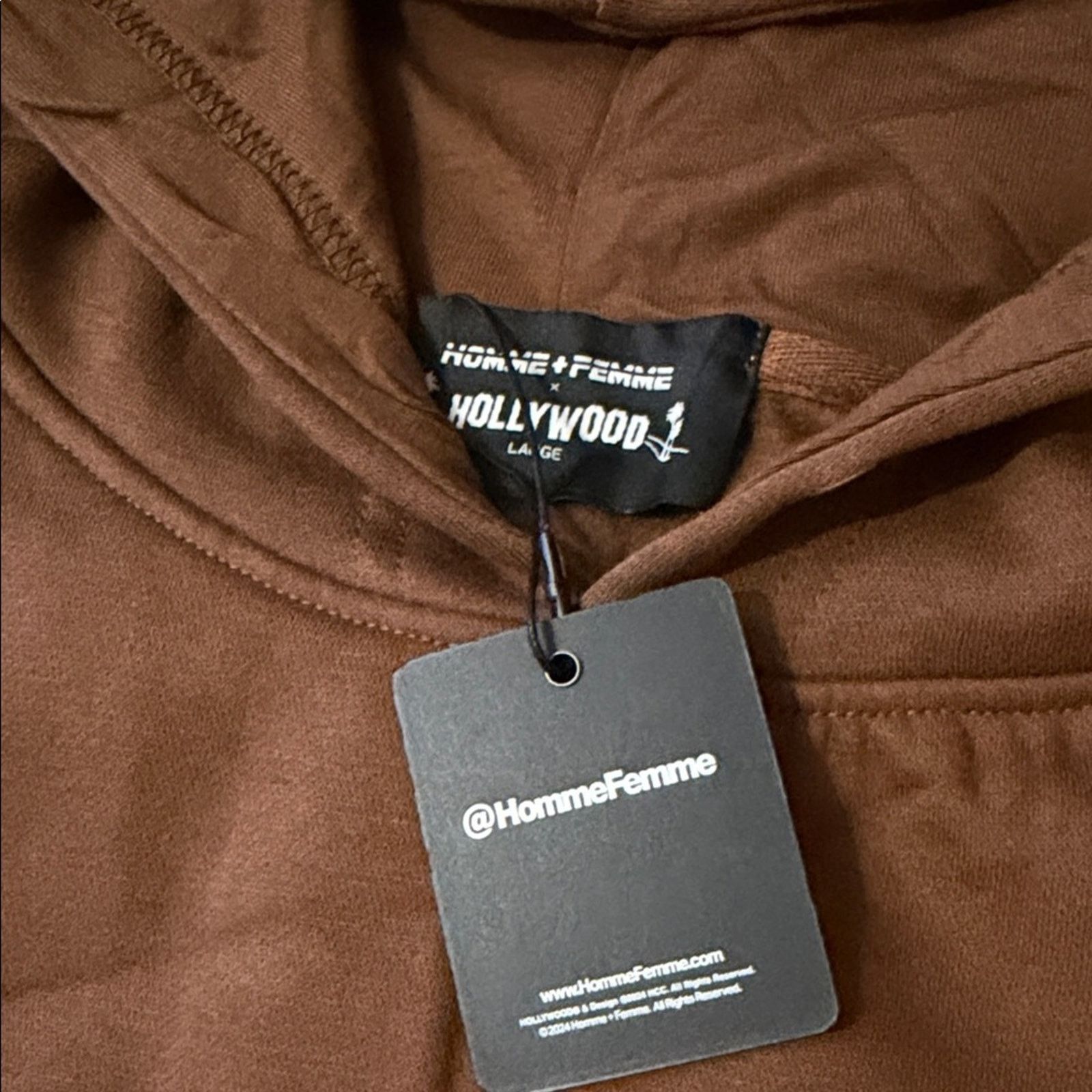 Homme + Femme La HOMME FEMME CALI TO NYC HOODIE CHOCOLATE Size US L / EU 52-54 / 3 - 8 Thumbnail