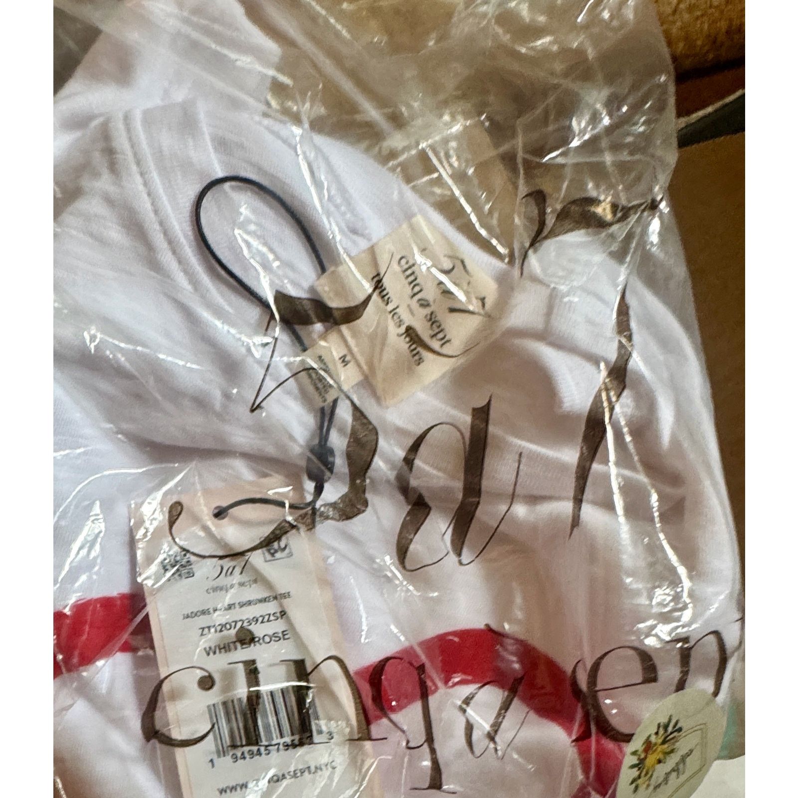 Cinq a Sept Cinq à Sept J'adore Heart Shrunken Tee Size M / US 6-8 / IT 42-44 - 7 Thumbnail