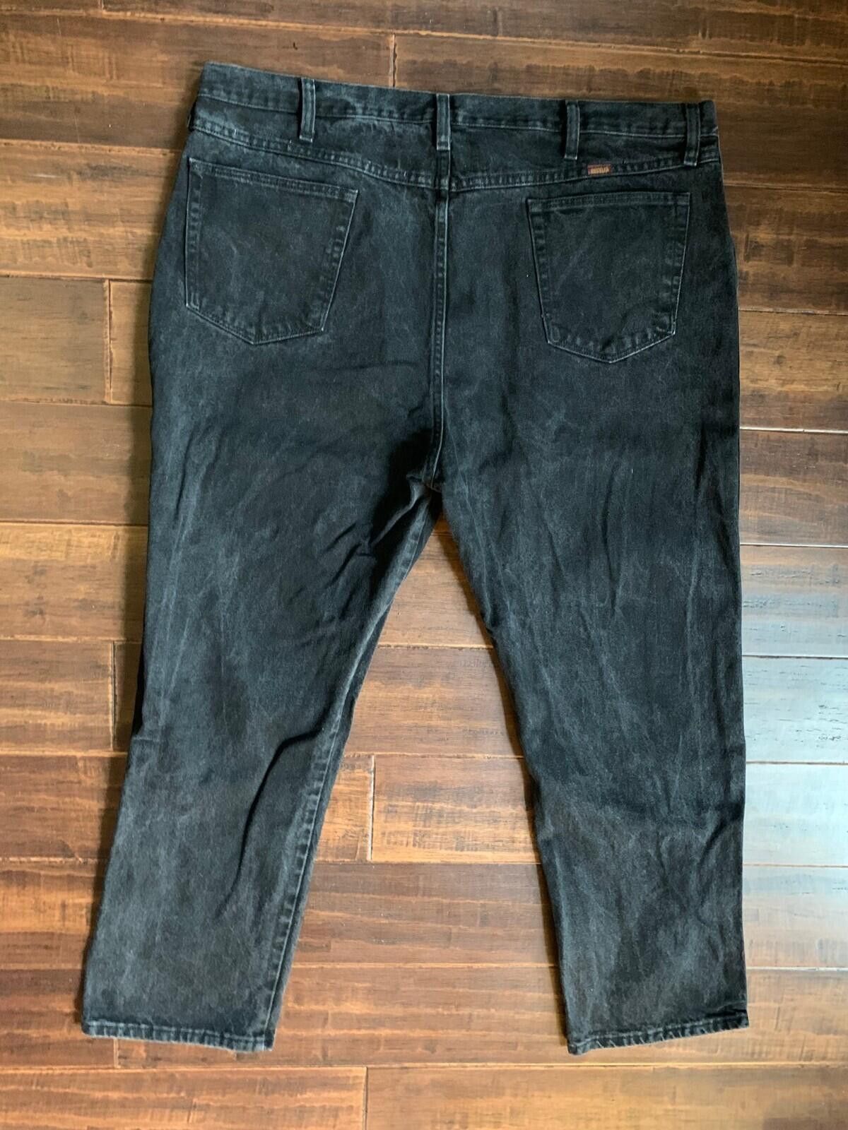 Rustler Rustler Men's Jeans 44x30 Black Straight Leg Denim Jeans Size US 44 / EU 60 - 2 Thumbnail