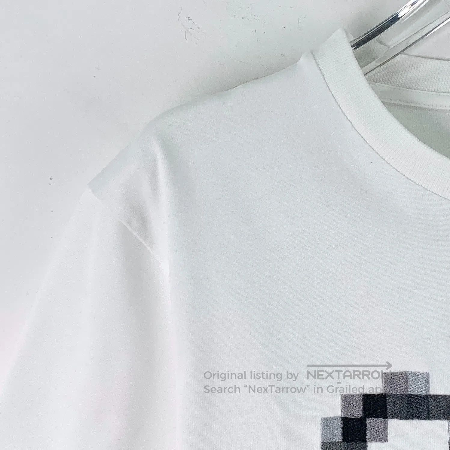 Loewe Loewe White Mosaic Logo Printed Cotton Round Neck Short Sl Size US M / EU 48-50 / 2 - 3 Thumbnail