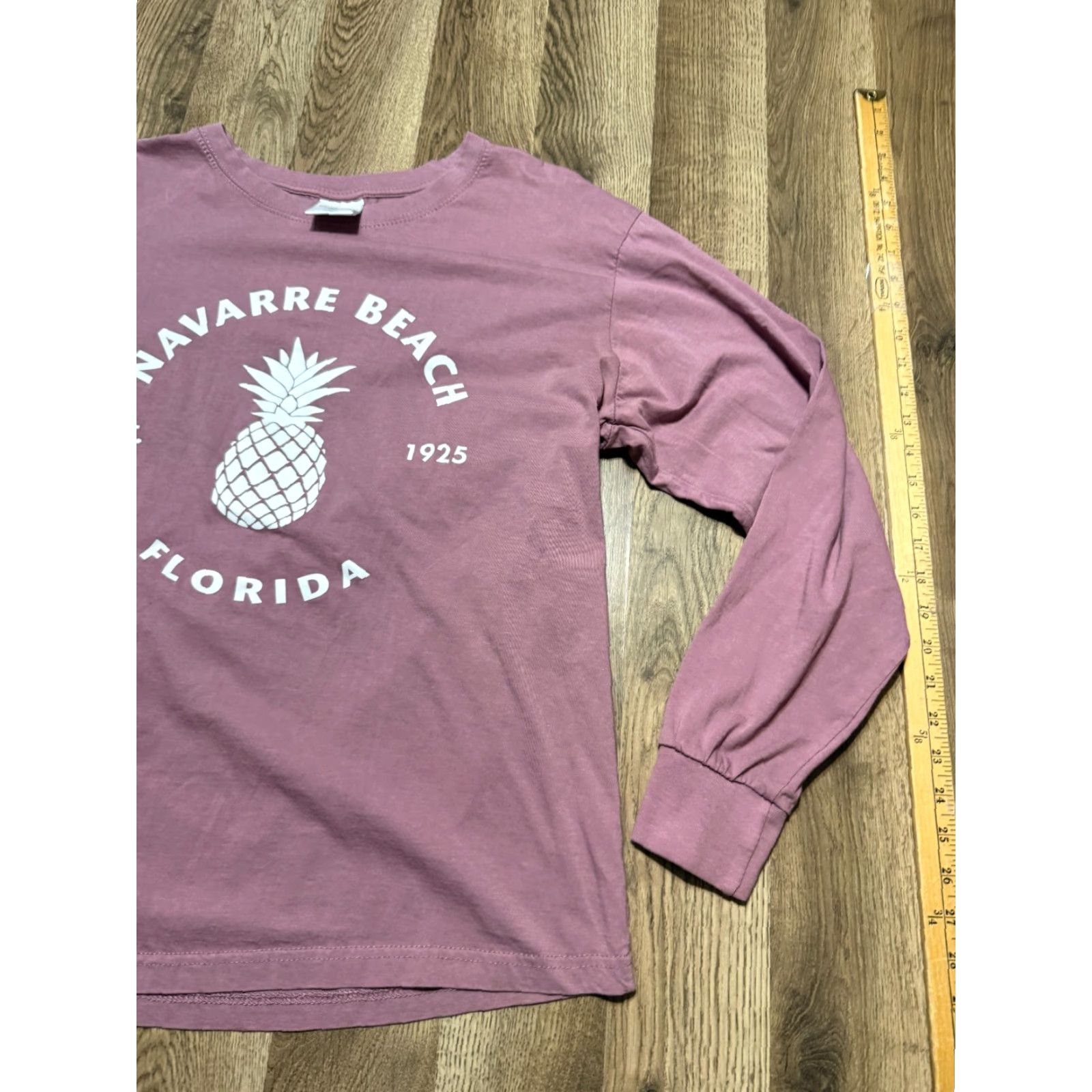 Vintage Spicy Tuna Shirt Women's XL Mauve White Long Sleeve T-Shirt Navarre Beach Florida Size XL / US 12-14 / IT 48-50 - 4 Thumbnail