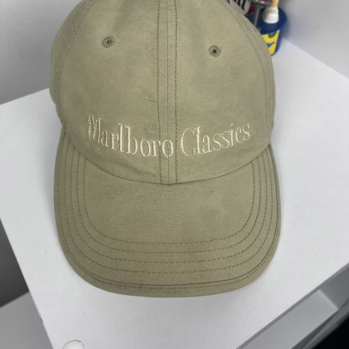 Marlboro Classics × Vintage 🎞️VINTAGE🎞️ Marlboro Classics Quality Label Beige sponsor Cap Size ONE SIZE - 2 Thumbnail