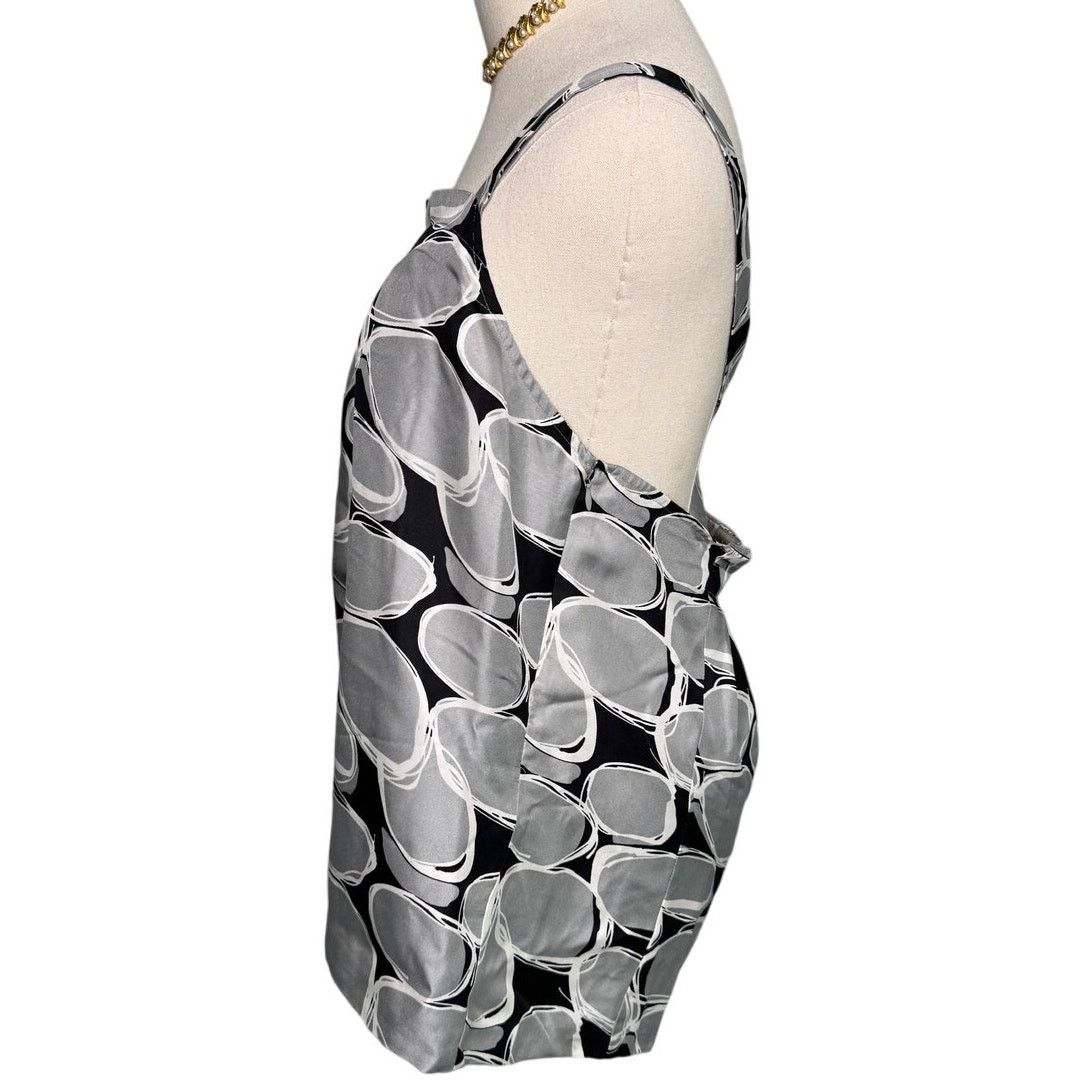 Vintage Y2K Ellavie silk geometric adjustable strap blouse size 12 Size XL / US 12-14 / IT 48-50 - 4 Thumbnail