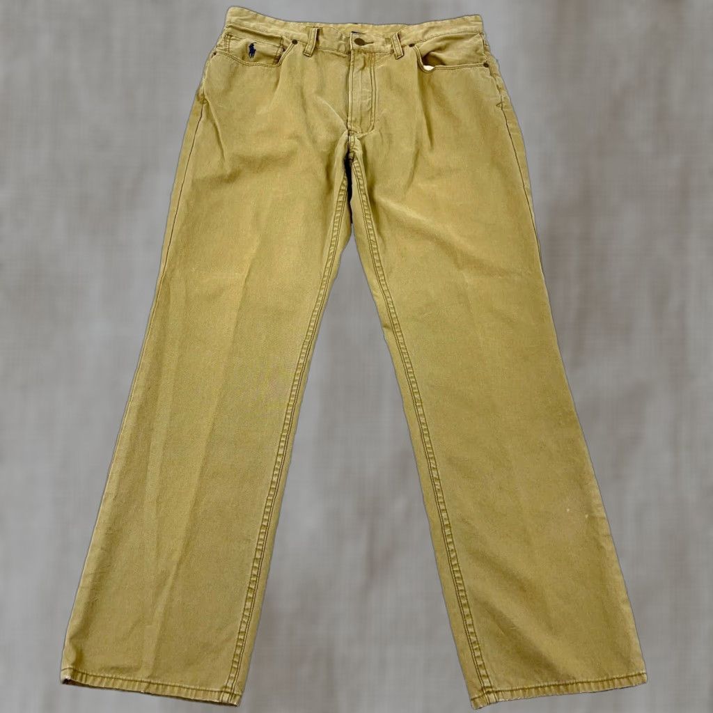 Polo Ralph Lauren Polo Ralph Lauren Pants Men 36x32 Tan Khaki Chinos Slacks Trousers Straight Leg Size US M / EU 48-50 / 2 - 1 Thumbnail