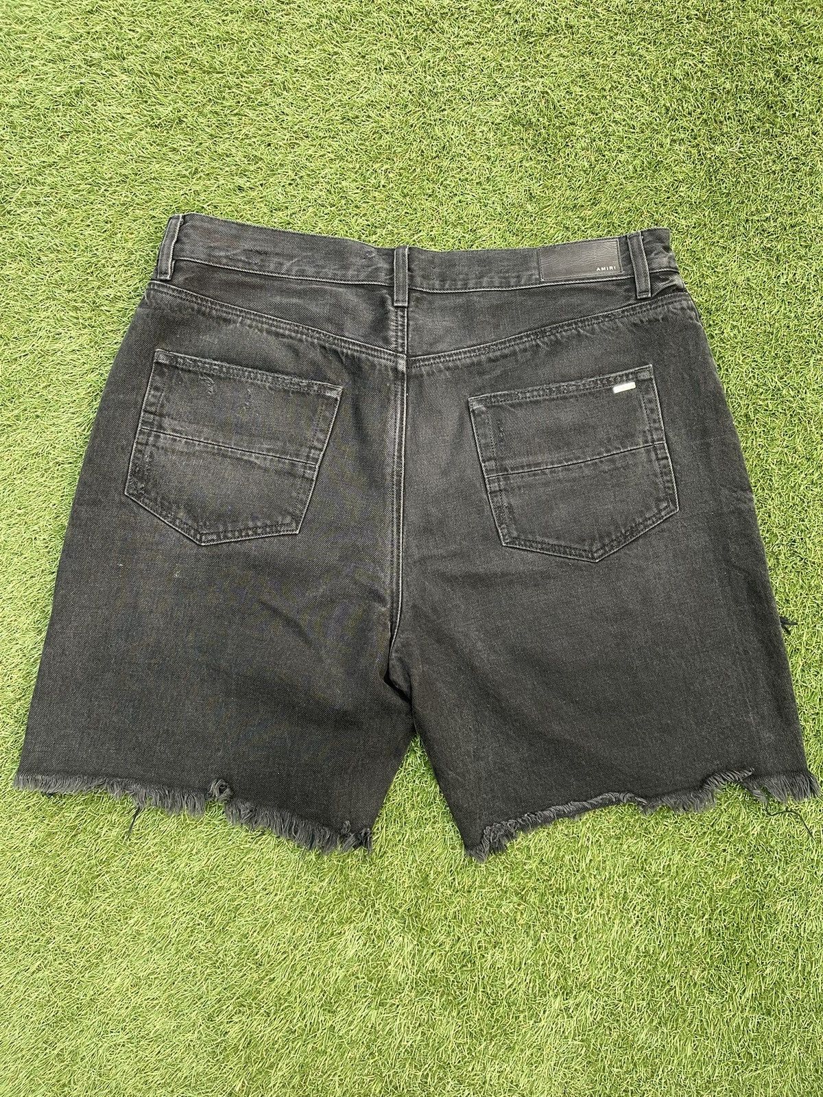 Amiri Size 36 - Amiri Black Denim Watercolor Trasher Shorts Size US 36 / EU 52 - 6 Thumbnail