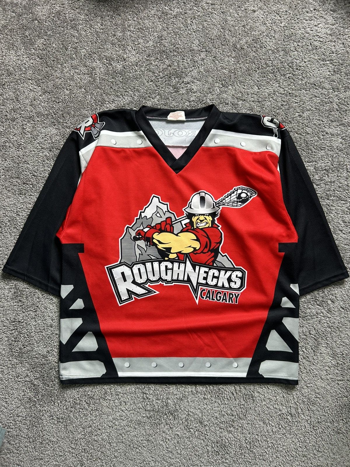 Vintage Vintage Calgary Rouchnecks Lacrosse Jersey Made in Canada Size US L / EU 52-54 / 3 - 1 Thumbnail