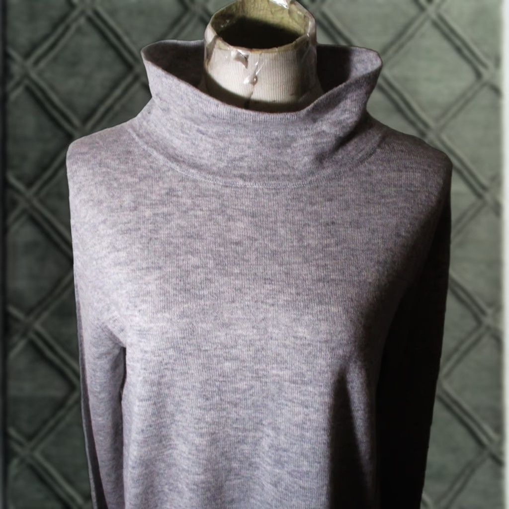 Vintage Woolovers Sweater Shirt Womens L Gray Merino Wool Cashmere Turtleneck Pullover Casual All Seasons 90% Merino Wool, 10% Cashmere Womens Size L / US 10 / IT 46 - 1 Thumbnail