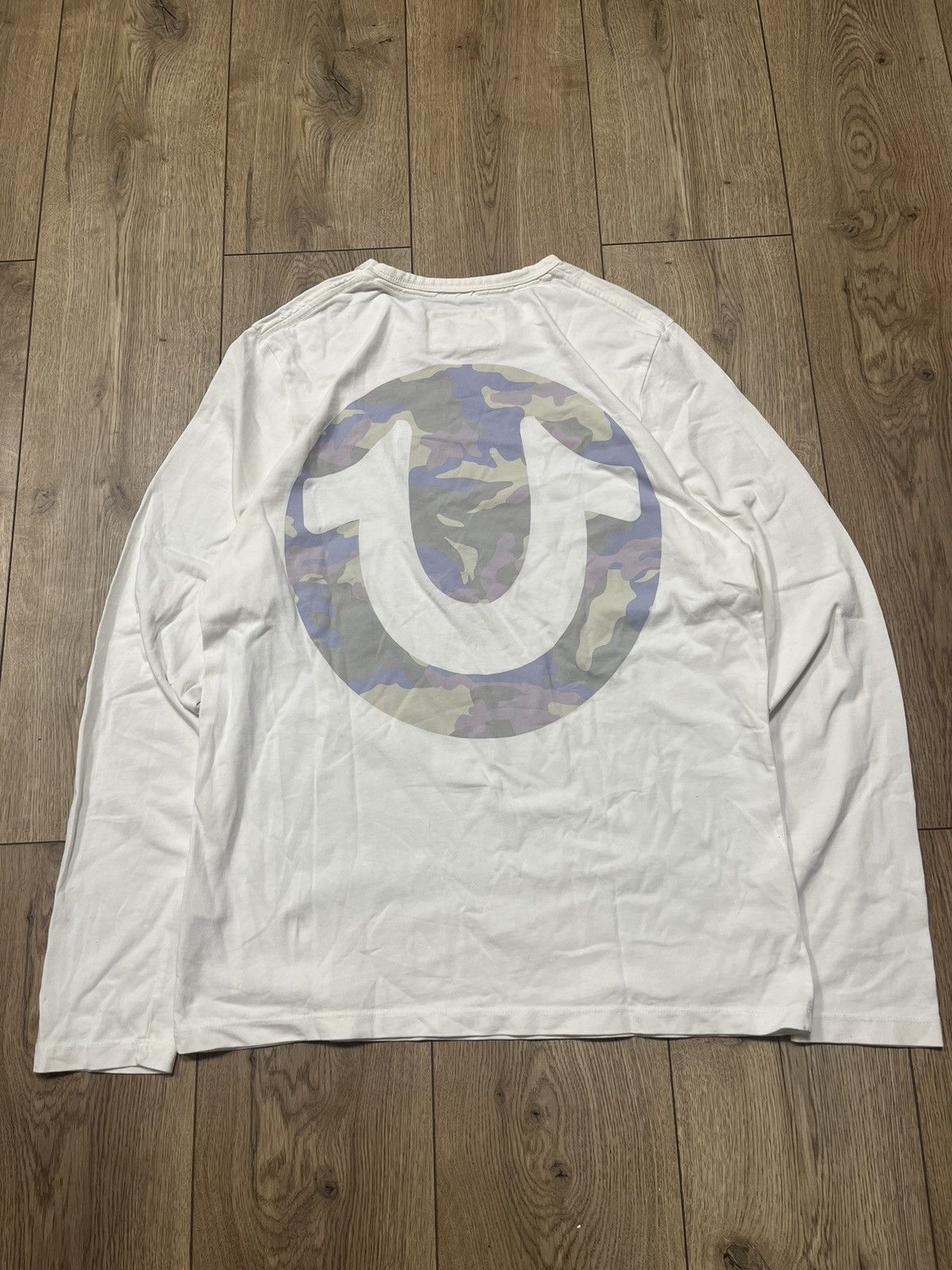 True Religion × Vintage True Religion White Long Sleeve T shirt Size US XL / EU 56 / 4 - 4 Thumbnail