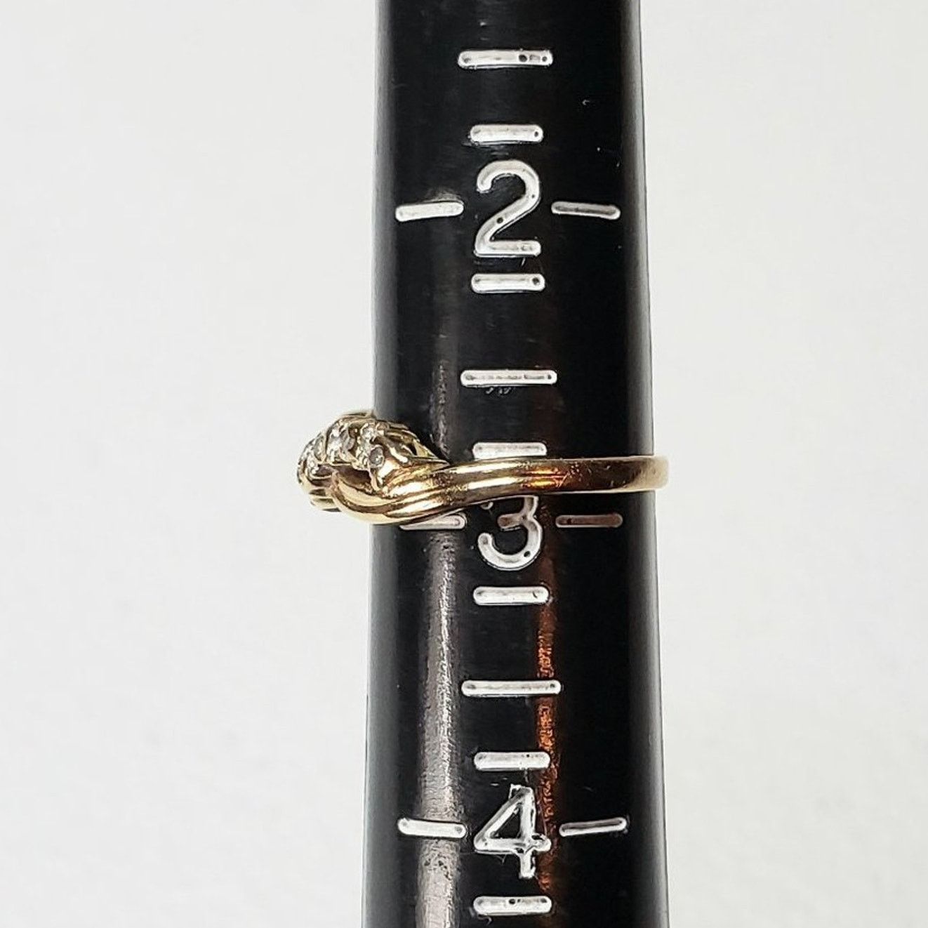 Vintage 14K Yellow Gold Infinity Symbol Diamond Accent Pinky Ring Size ONE SIZE - 6 Thumbnail