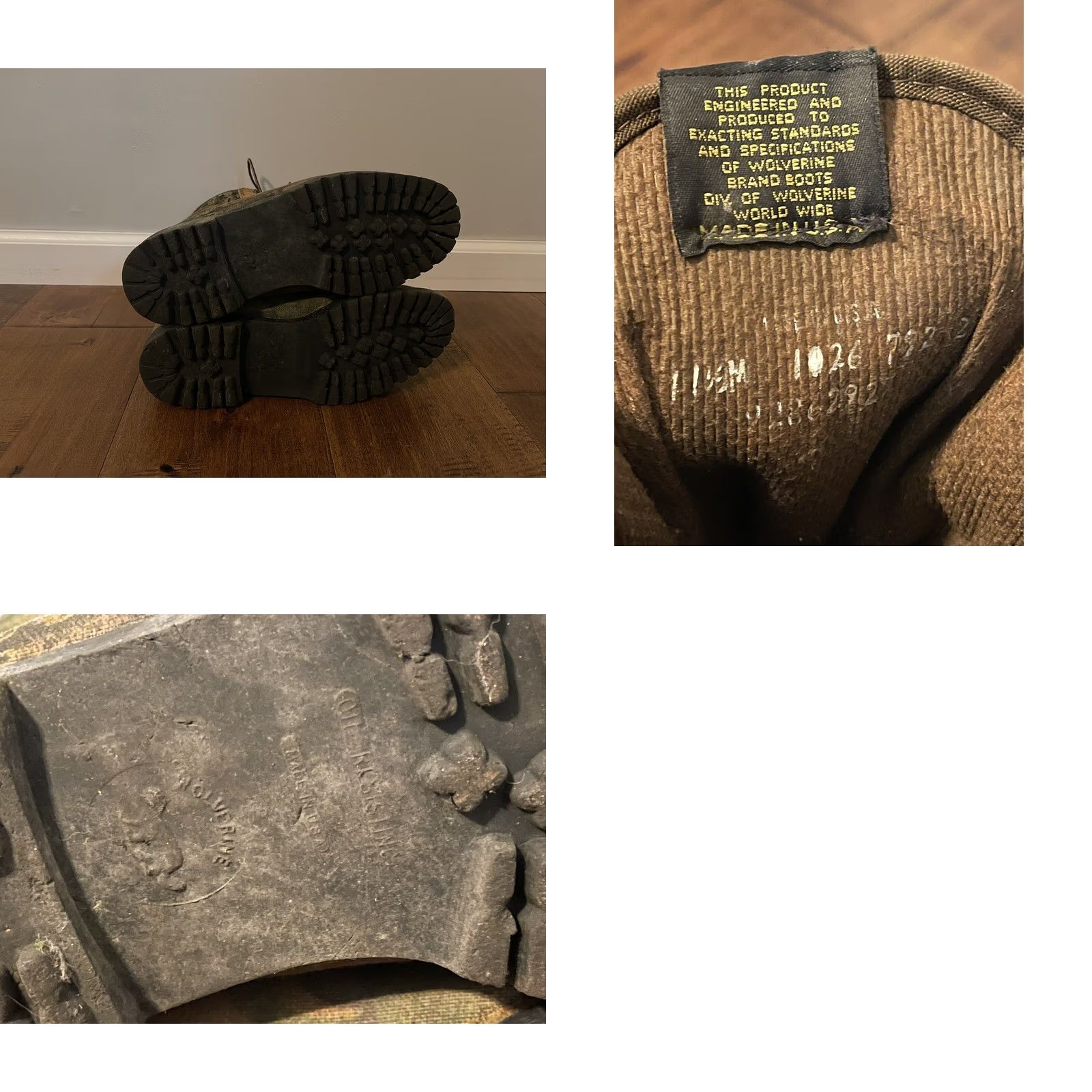 Realtree VINTAGE Wolverine Boots Outdoor Realtree Camo Made in USA Men's 11.5M 9" Size US 12 / EU 45 - 8 Thumbnail