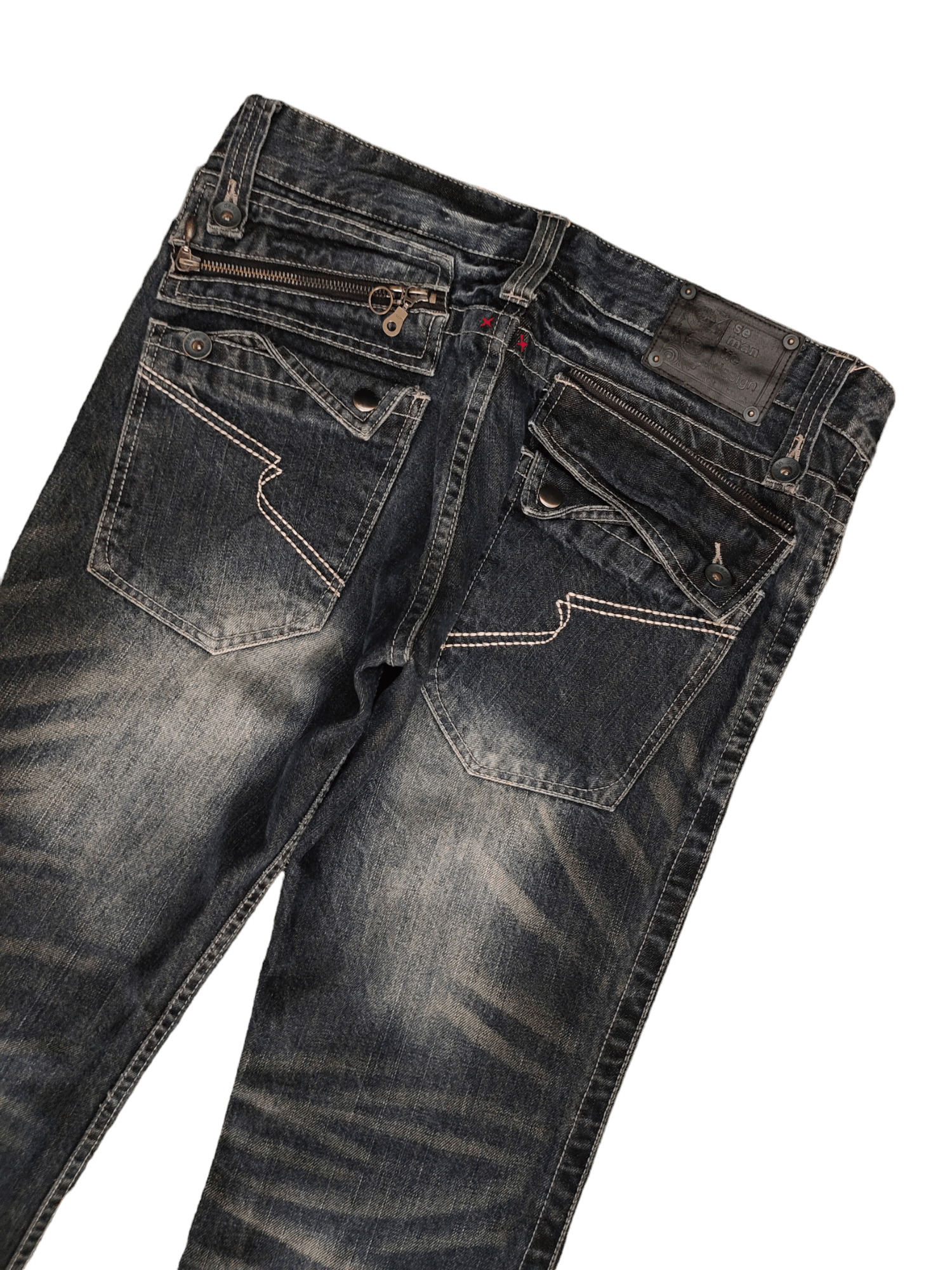 semanticdesign Flare Jeans Semantic Design Distress Faded Bootcut Denim Size US 34 / EU 50 - 14 Thumbnail
