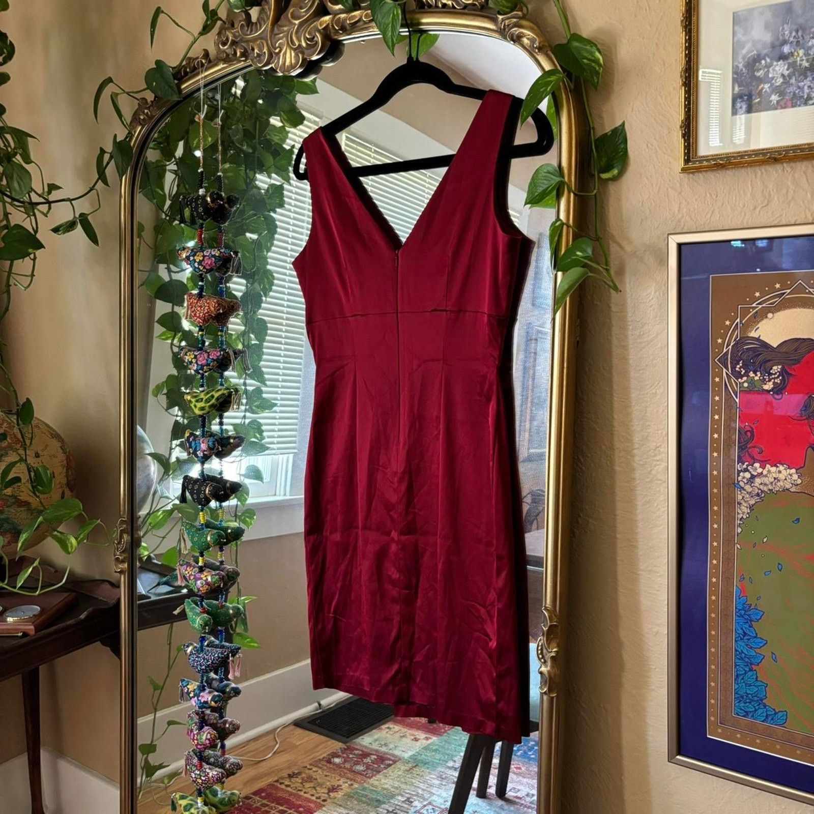 Vintage Vintage Donna Ricco Petite Red Satin Mini Prom Dress 6P Y2K Size M / US 6-8 / IT 42-44 - 6 Thumbnail