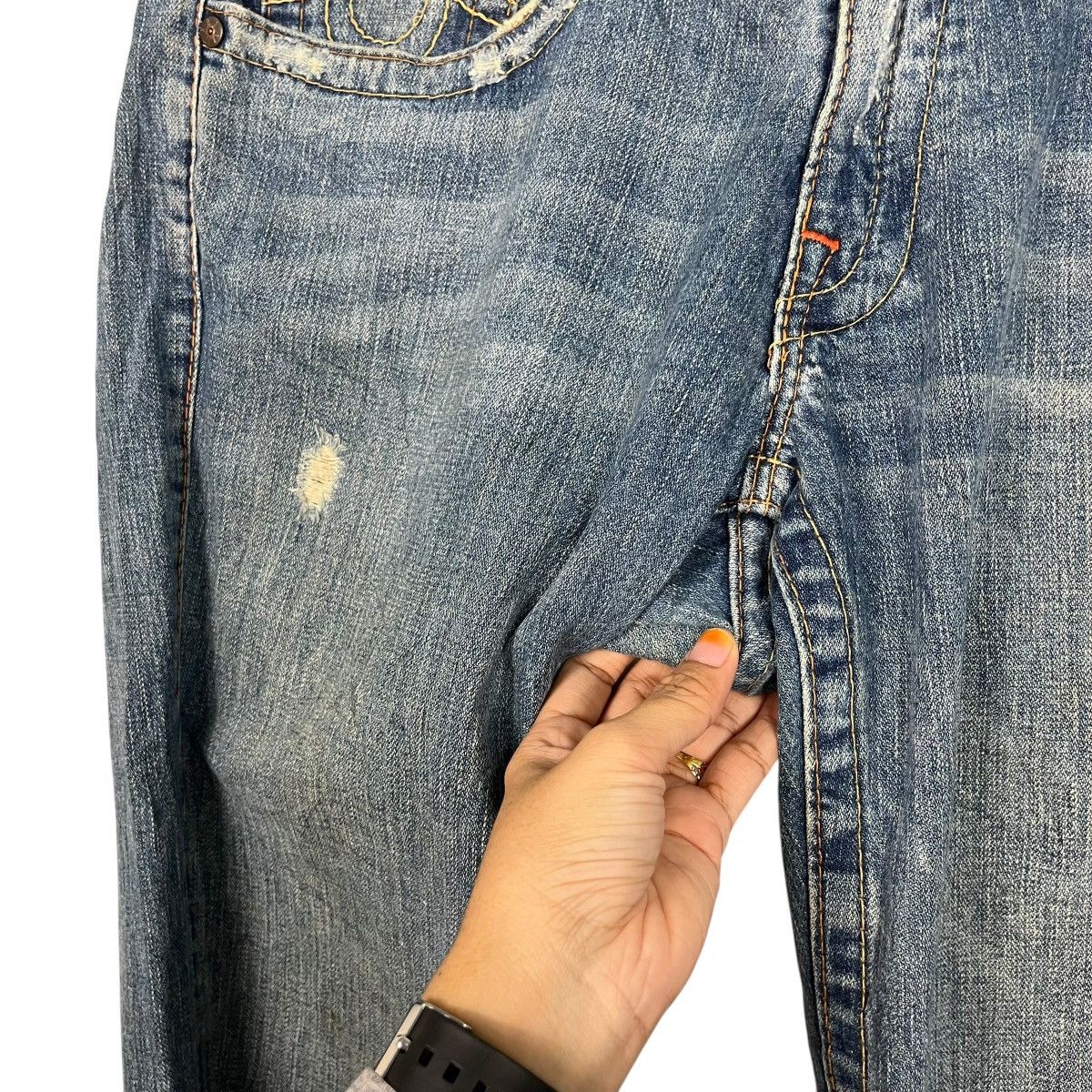 True Religion Vintage True Religion Custom Short Denim Jeans Size US 36 / EU 52 - 7 Thumbnail