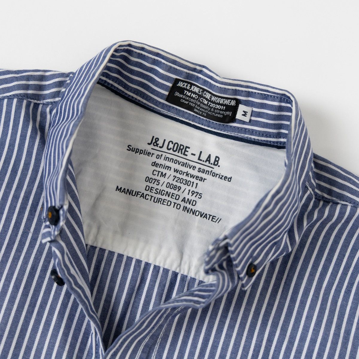 Jack & Jones Jack&Jones Core Lab Pack Mens Striped Shirt Button Down Size US M / EU 48-50 / 2 - 6 Thumbnail