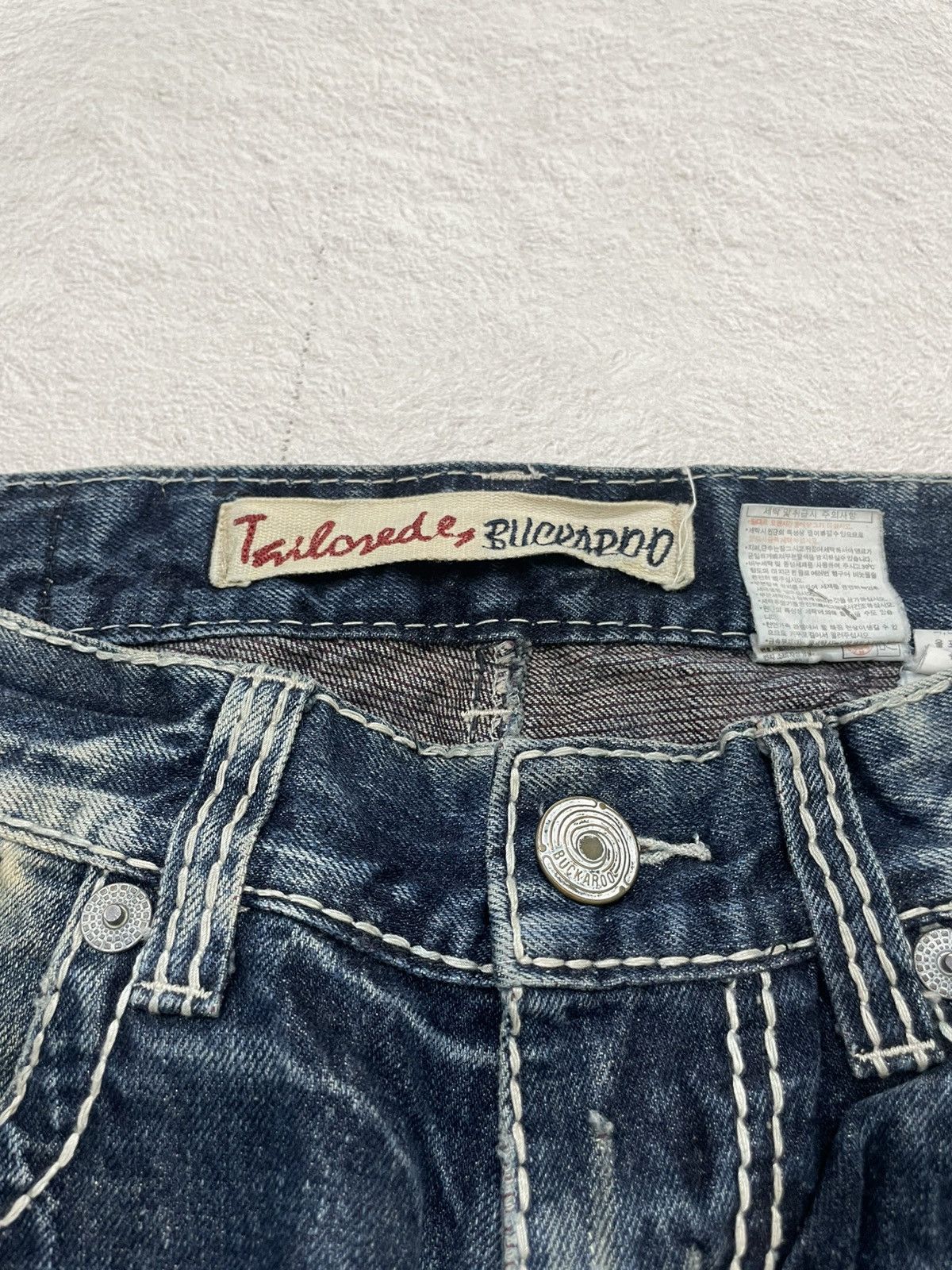 Hysteric Glamour 2000s Buckaroo Acid Washed Denim Distressed Y2K Size US 33 - 5 Thumbnail