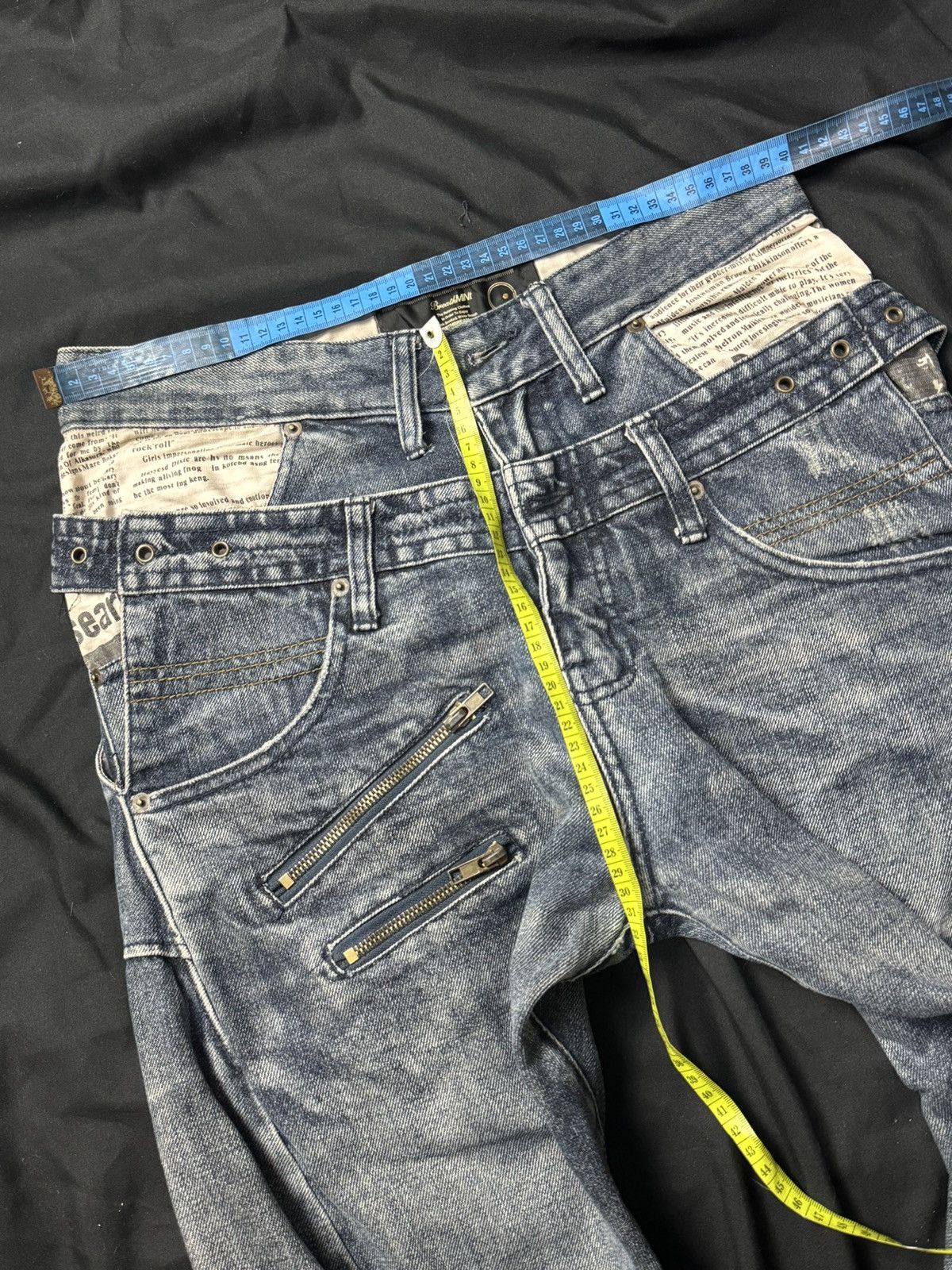 Hysteric Glamour × Japanese Brand × PPFM Double Waist Breathmint Japanese Denim Size US 30 / EU 46 - 8 Thumbnail