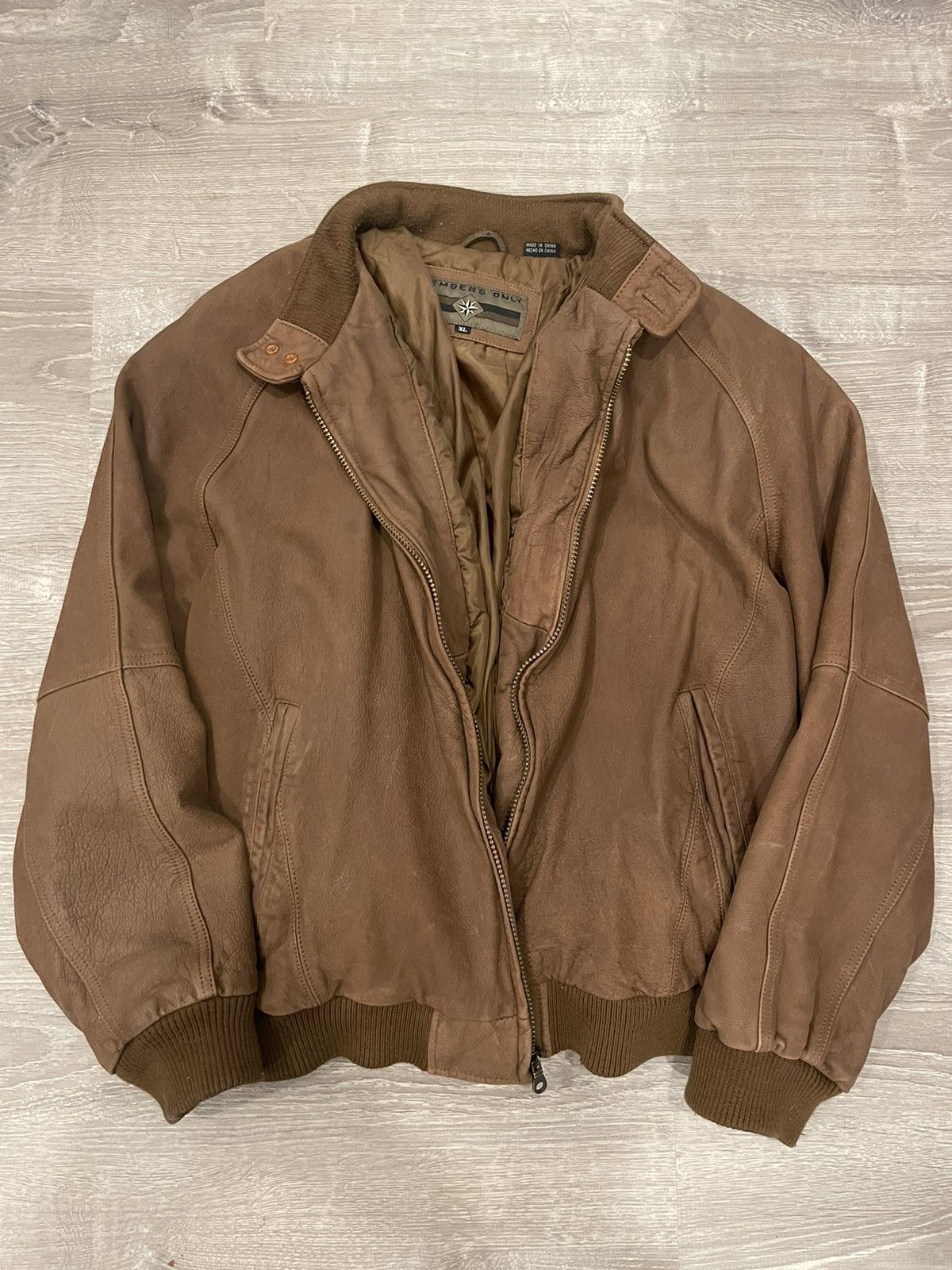 Members Only Brown Leather Jacket