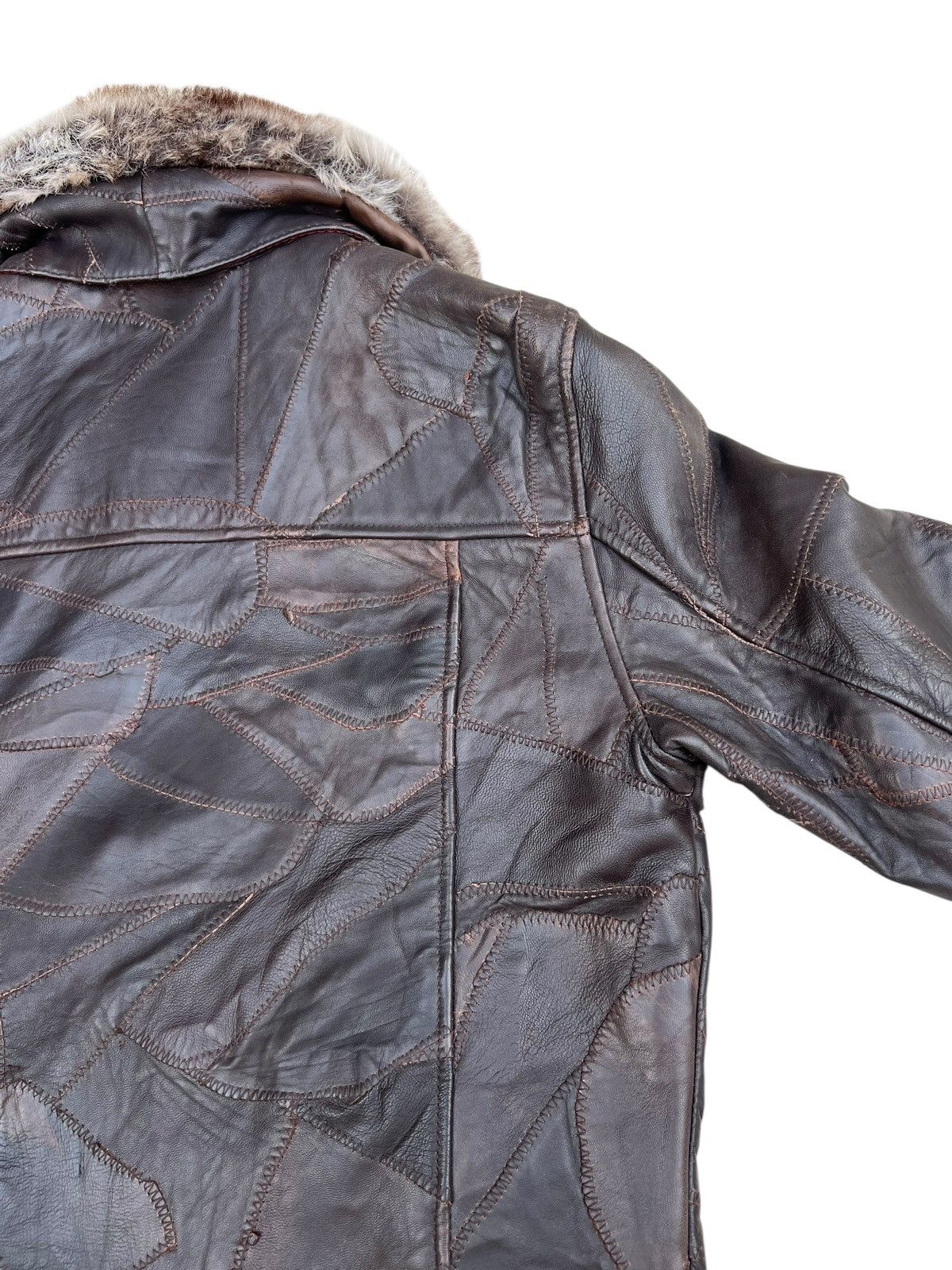 If Six Was Nine Faux Fur Patchwork Sheepskin Leather Jacket All The Way Size US S / EU 44-46 / 1 - 23 Thumbnail