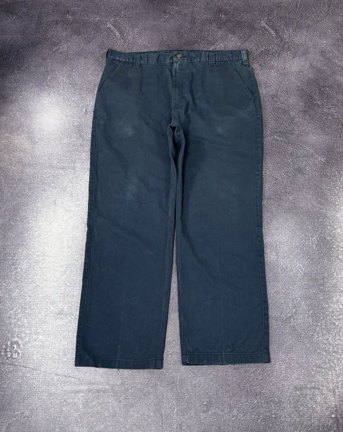 Carhartt Vintage 90s Carhartt Y2K Blended Navy Hype Baggy Twill Pants Size US 42 / EU 58 - 2 Thumbnail