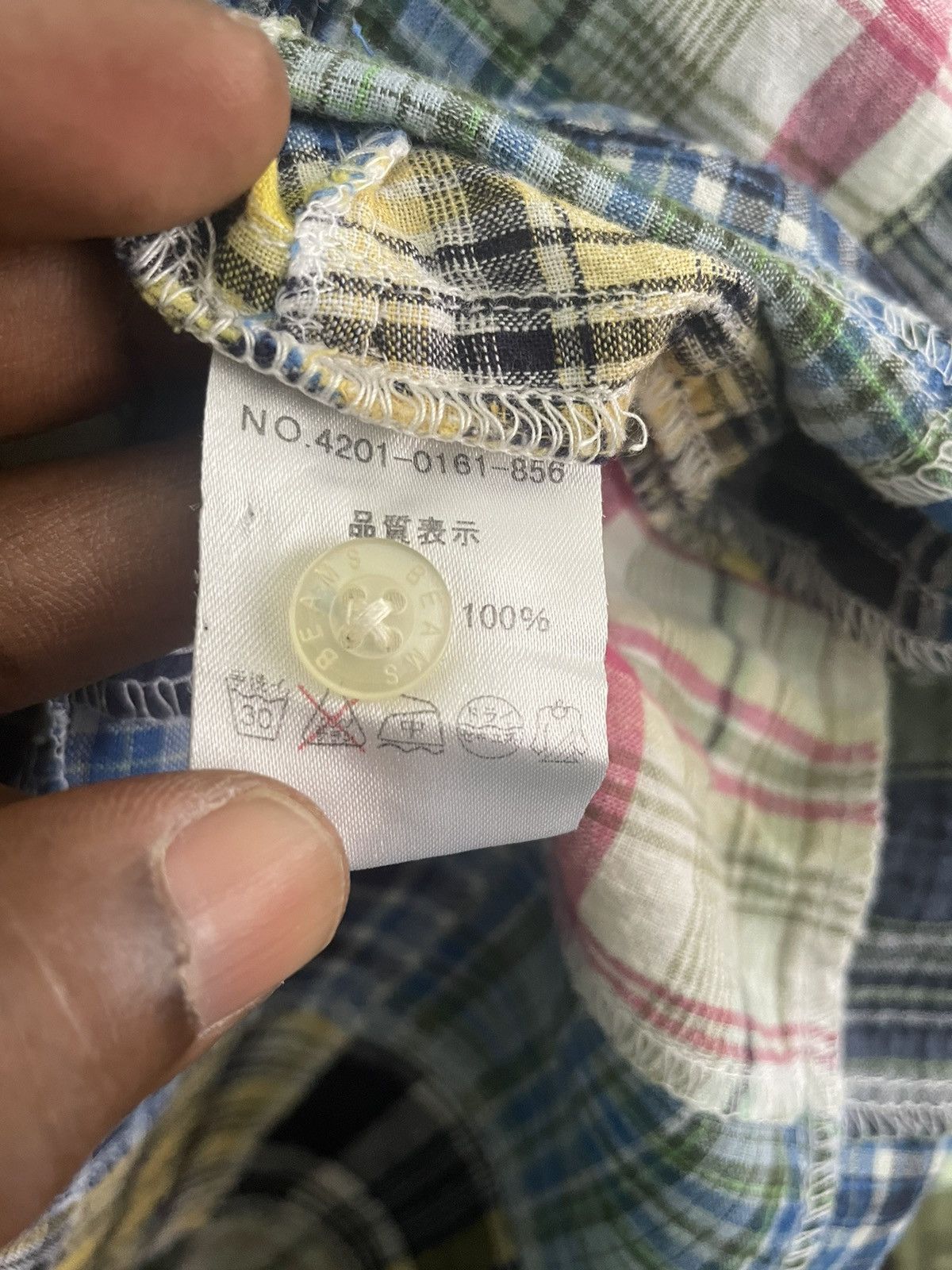 Beams Plus × Japanese Brand Vintage Beams Patchwork Shirt Buttons Upp Size US L / EU 52-54 / 3 - 7 Thumbnail
