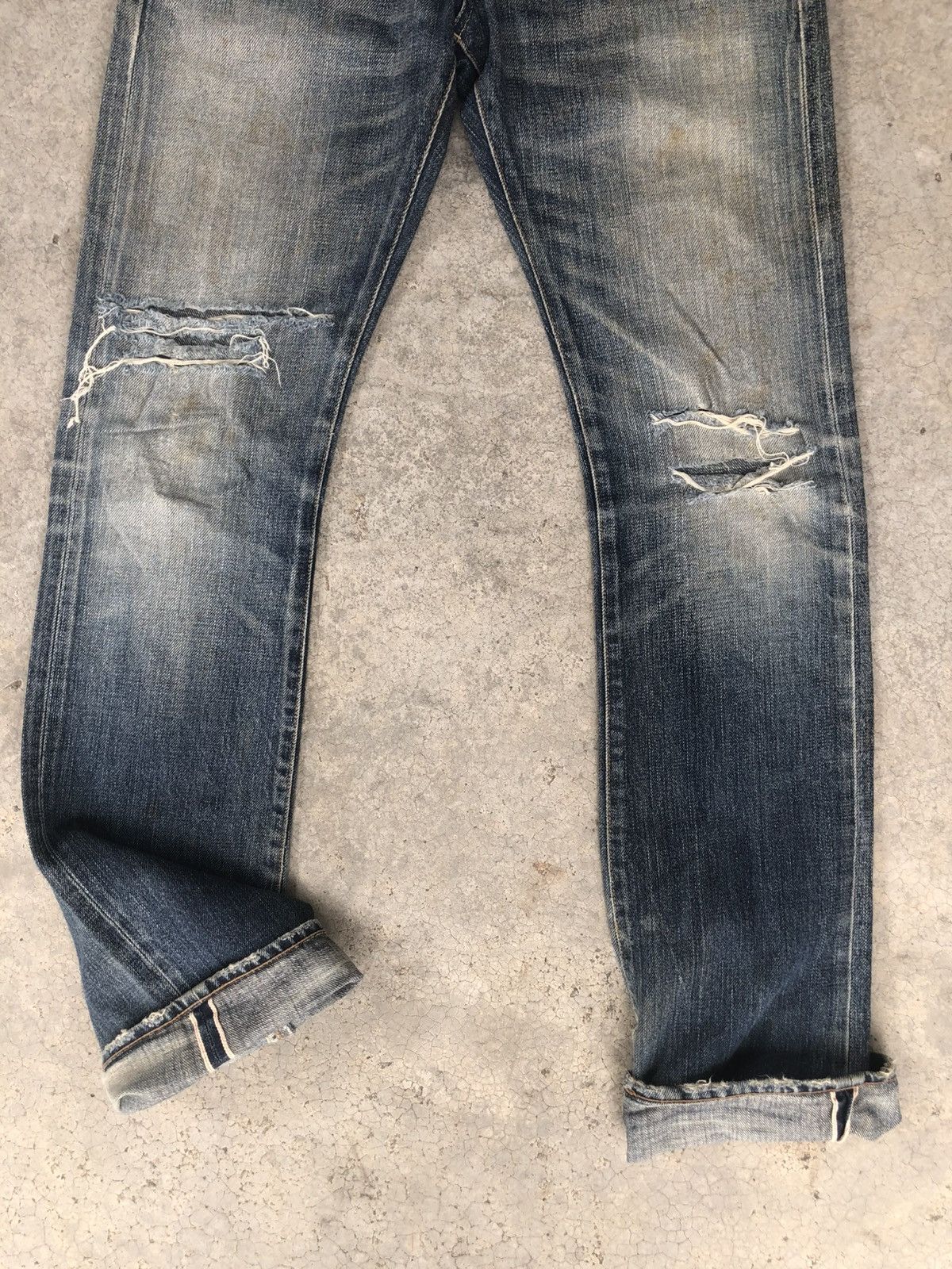 BUFFALO BOBS Buffalo Flared Selvedge Jeans Distressed Denim Size US 31 - 14 Thumbnail