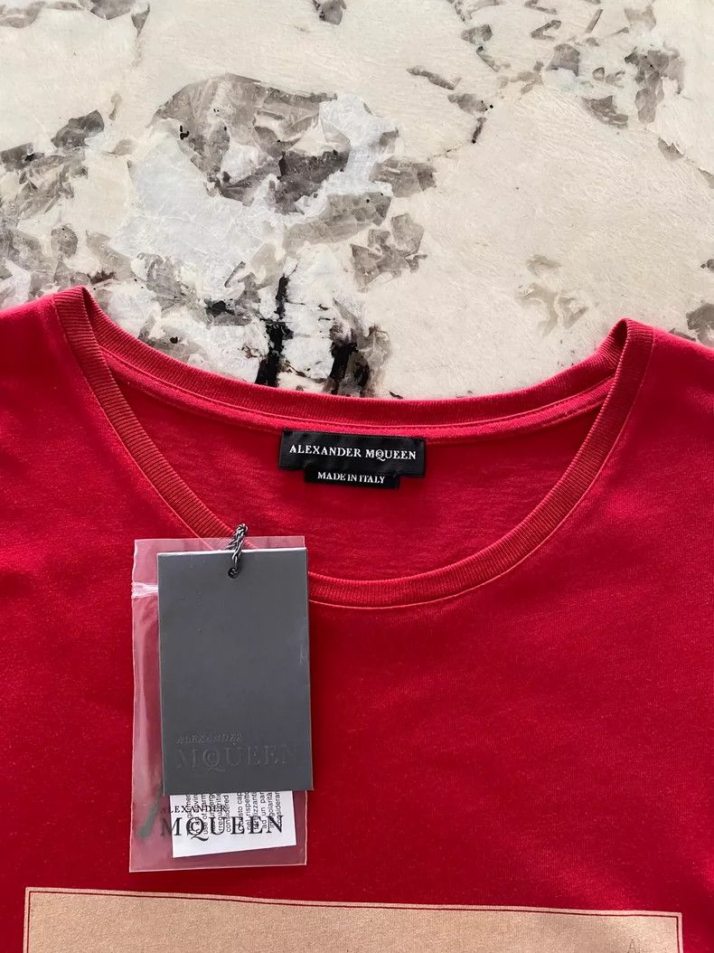 Alexander McQueen Alexander McQUEEN Men's red short - sleeved printed T - shi Size US M / EU 48-50 / 2 - 3 Thumbnail