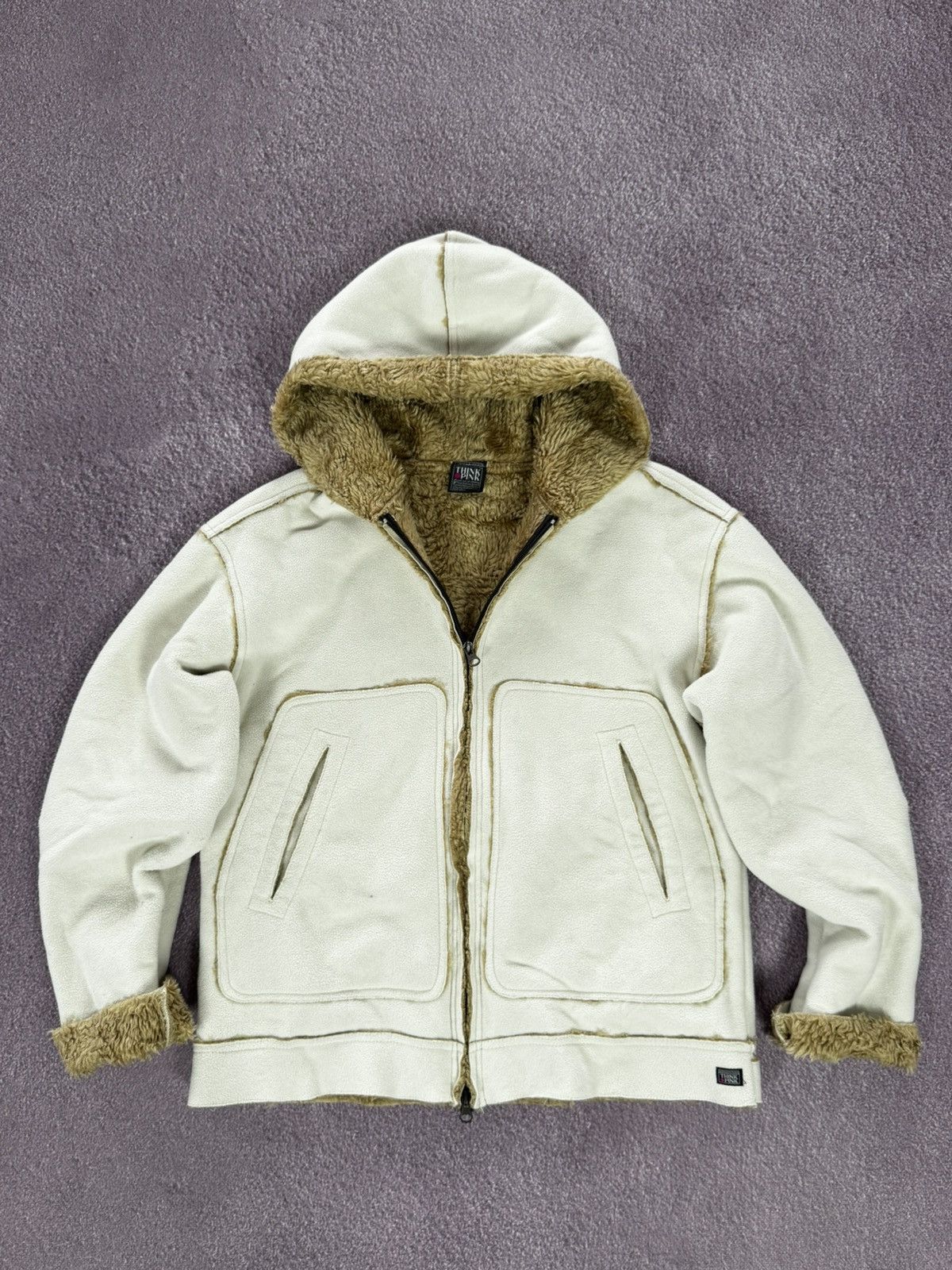 Japanese Brand Y2K Japanese Vibe Glamour Fuzzy Zip Up Hooded Jacket Size M / US 6-8 / IT 42-44 - 1 Thumbnail