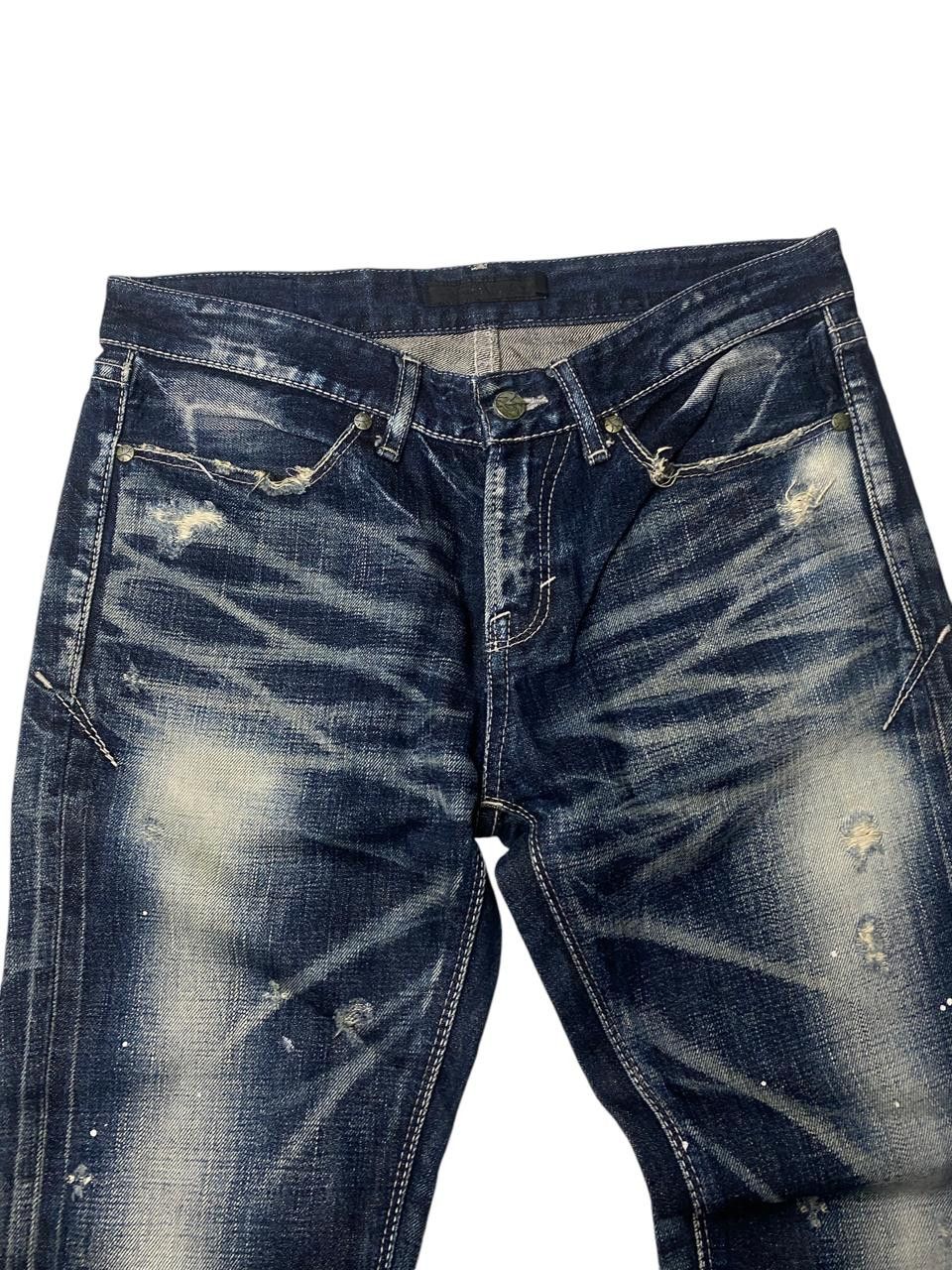 Japanese Brand Fuga Clawmark Whiskered Seawash Jeans Size US 30 / EU 46 - 2 Thumbnail