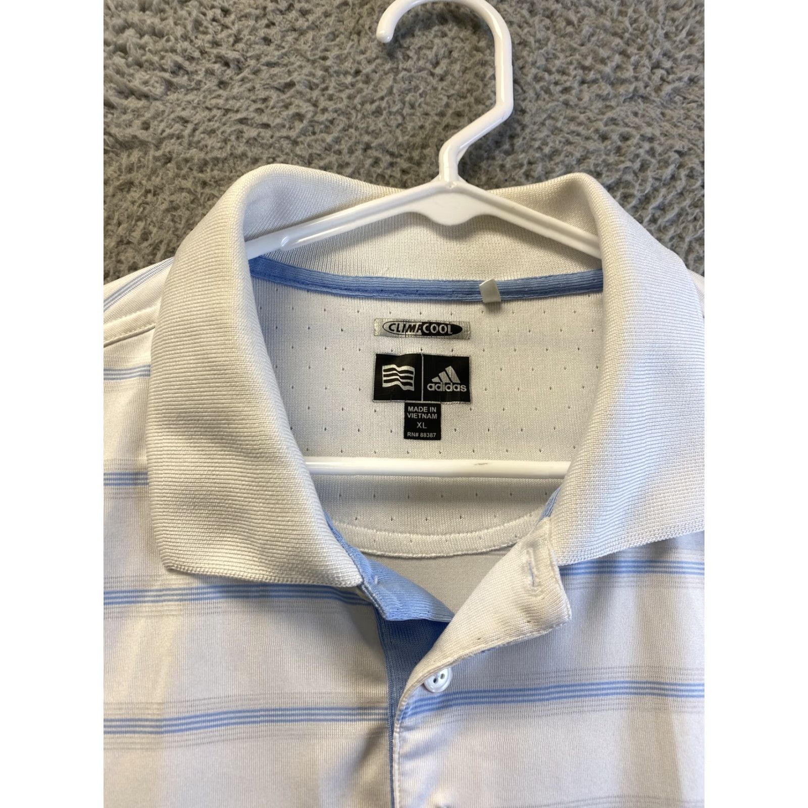 Adidas Adidas Polo Shirt Mens XL White Short Sleeve Golf Outdoor Casual Adult /97-28 Size US XL / EU 56 / 4 - 3 Thumbnail