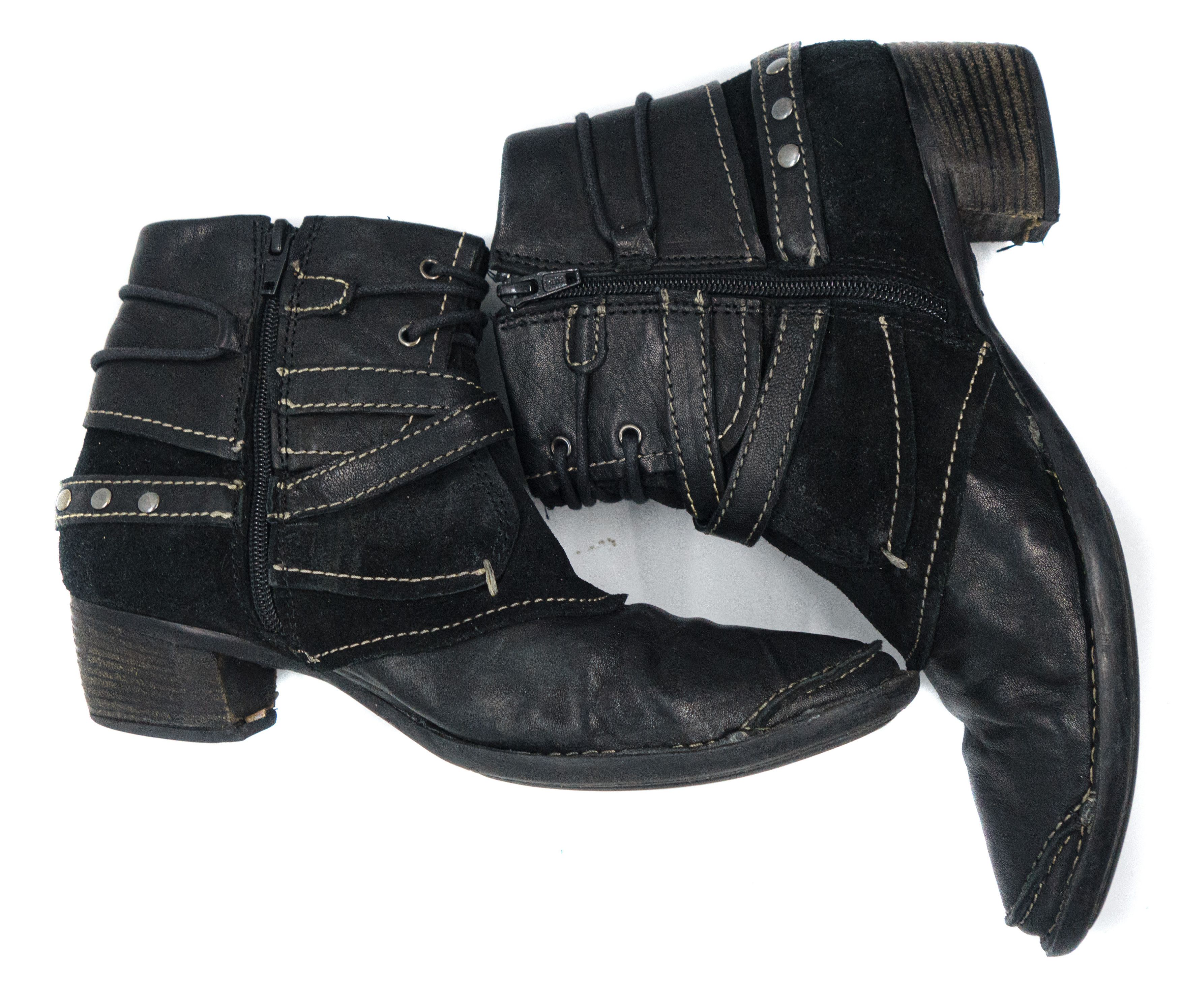 Other Merete Fonnesberg Leather Suede Cowboy Grunge Boots Size US 7 / IT 37 - 5 Thumbnail