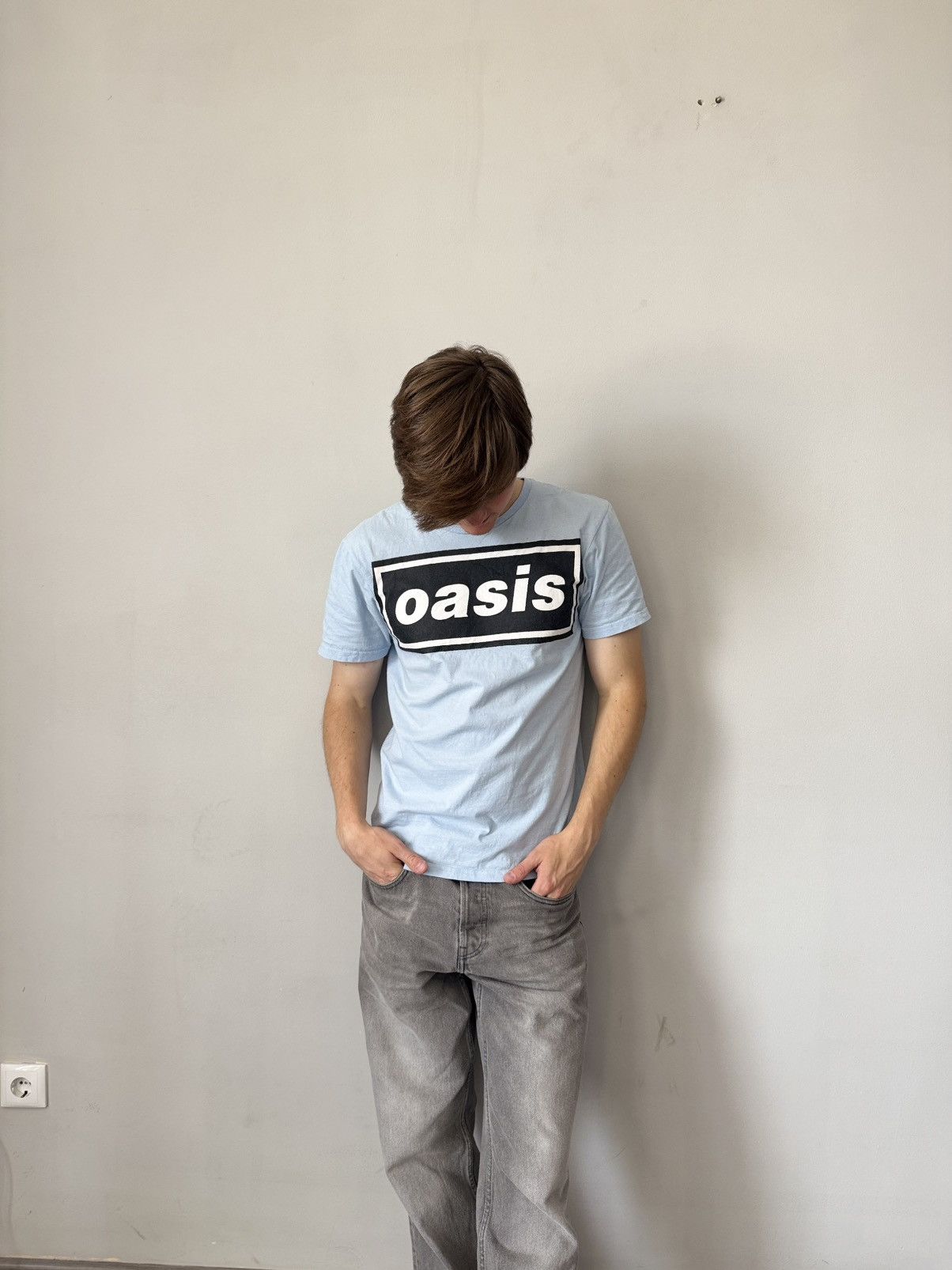 Band Tees × Vintage Vintage 2000s Oasis Britpop Blue Tee Size US M / EU 48-50 / 2 - 8 Thumbnail