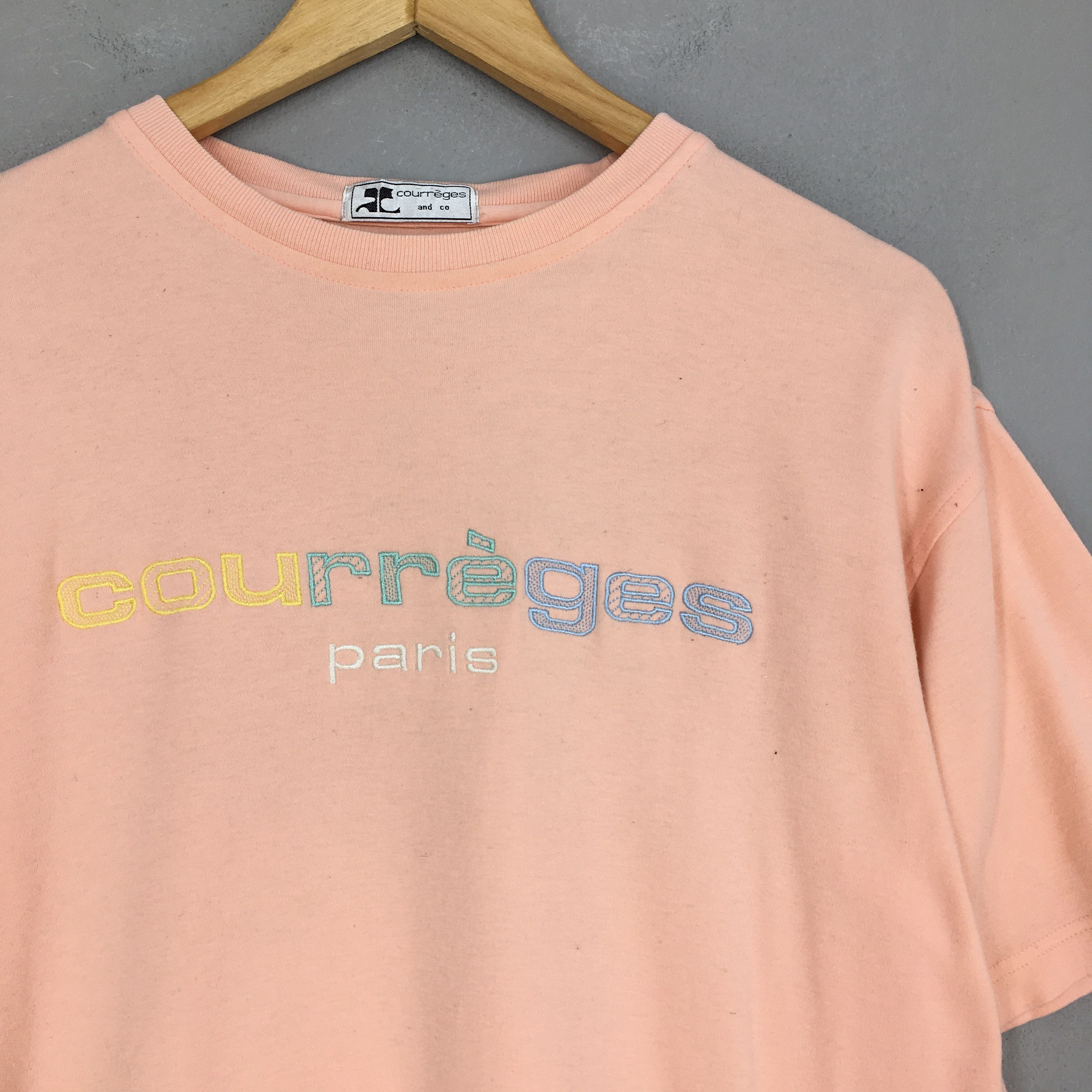 Courreges × Vintage Vintage 90's Courreges Paris T Shirt Medium Size US M / EU 48-50 / 2 - 2 Thumbnail