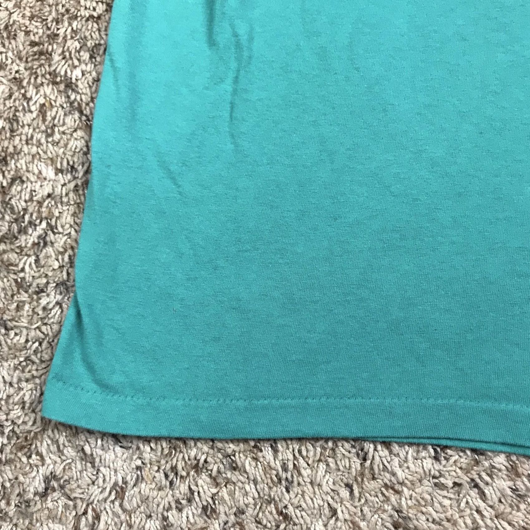 Vintage VINTAGE Teal Green Single Stitch T-Shirt Adult 2XL 100% Cotton Made In USA Crew Neck Short Sleeve Nike? Size US XXL / EU 58 / 5 - 5 Thumbnail