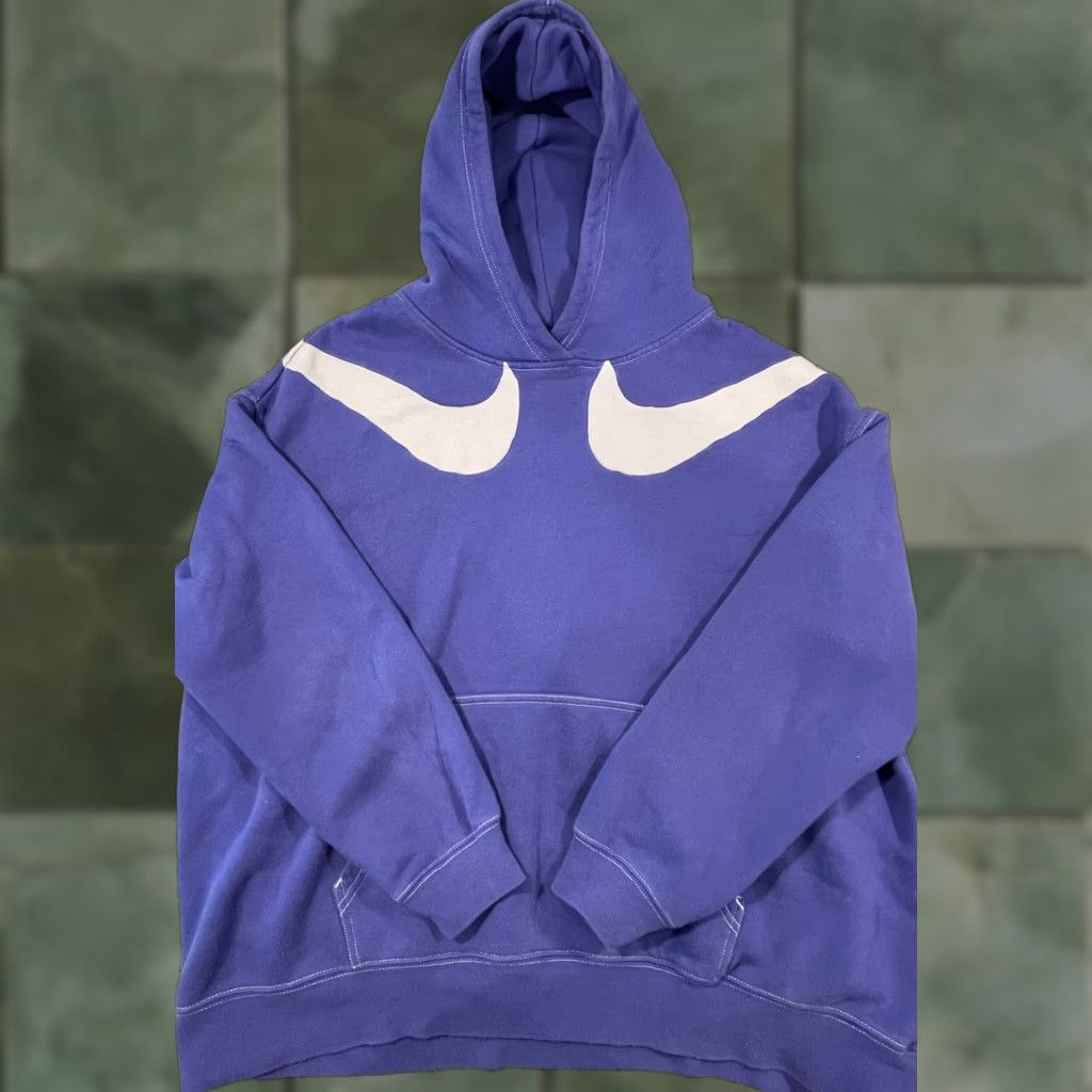 Nike Nike Plus Swoosh Fleece Hoodie Purple Gray DM3313 010 Women's Size Large Size L / US 10 / IT 46 - 1 Thumbnail