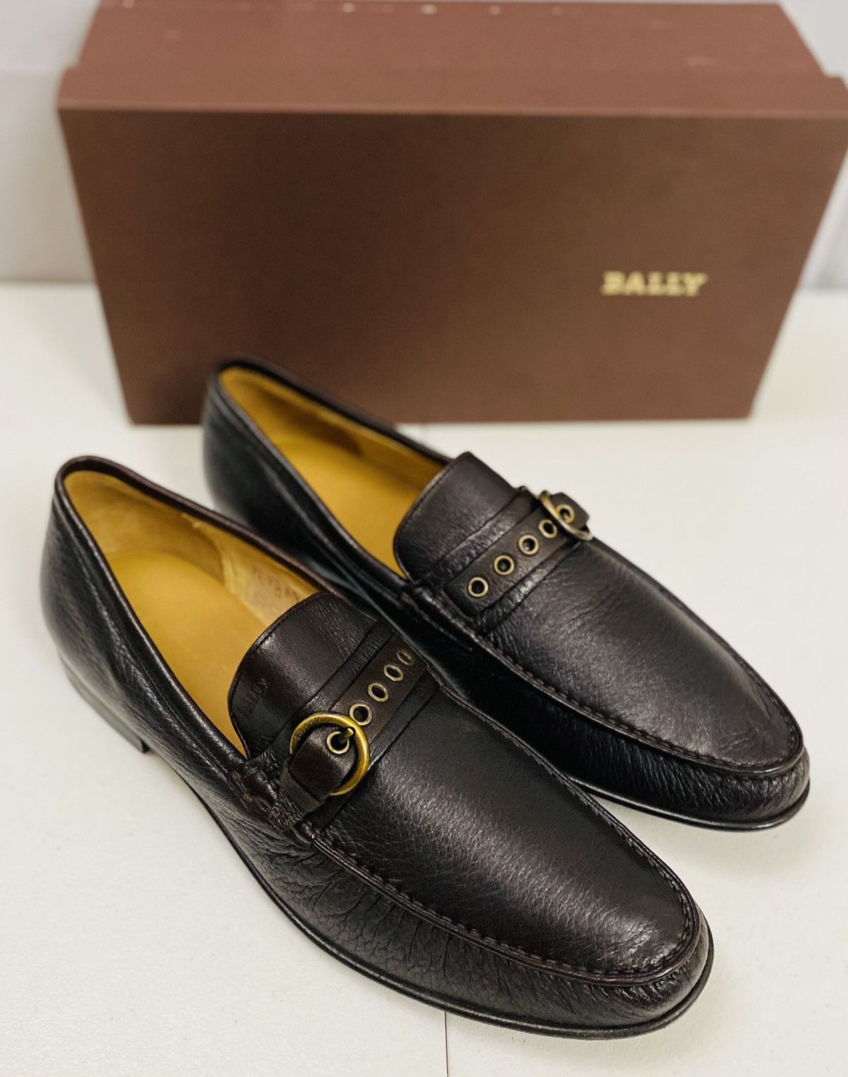 Bally Bally Dark Brown Deerskin Logo Buckled Strap Loafer 12 NIB Size US 12 / EU 45 - 12 Thumbnail
