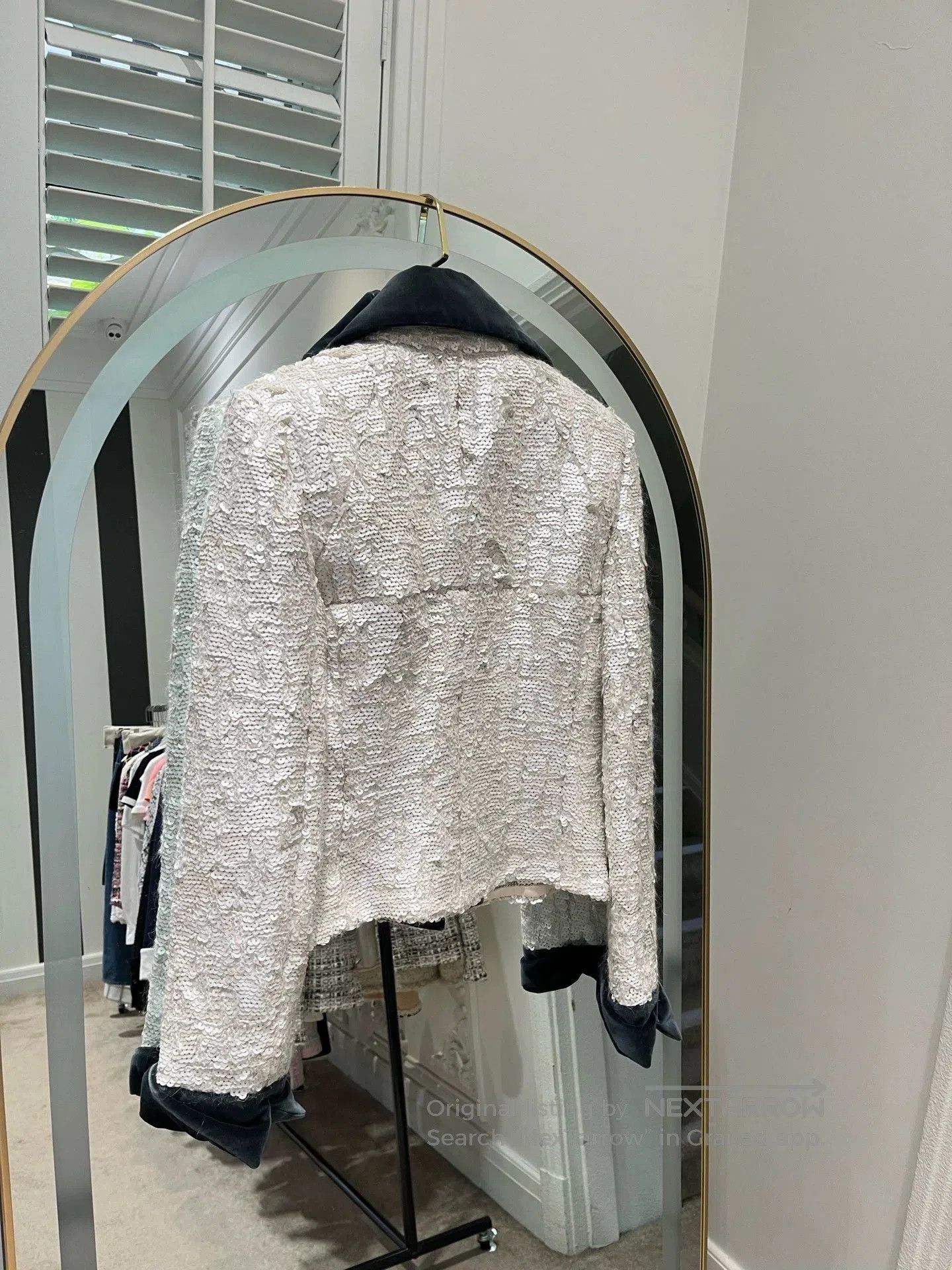 Chanel Chanel White Sequin Forest Series Jacket. Size US S / EU 44-46 / 1 - 2 Thumbnail