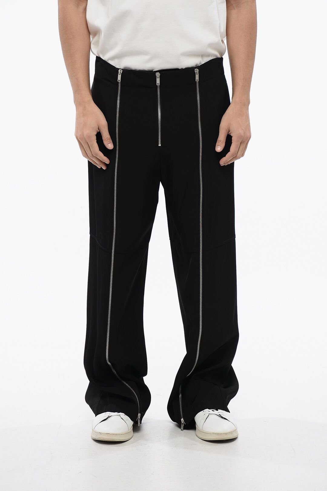 Jil Sander og1mm0625 Zipped High-Waisted Pant in Black Size US 32 / EU 48 - 1 Thumbnail