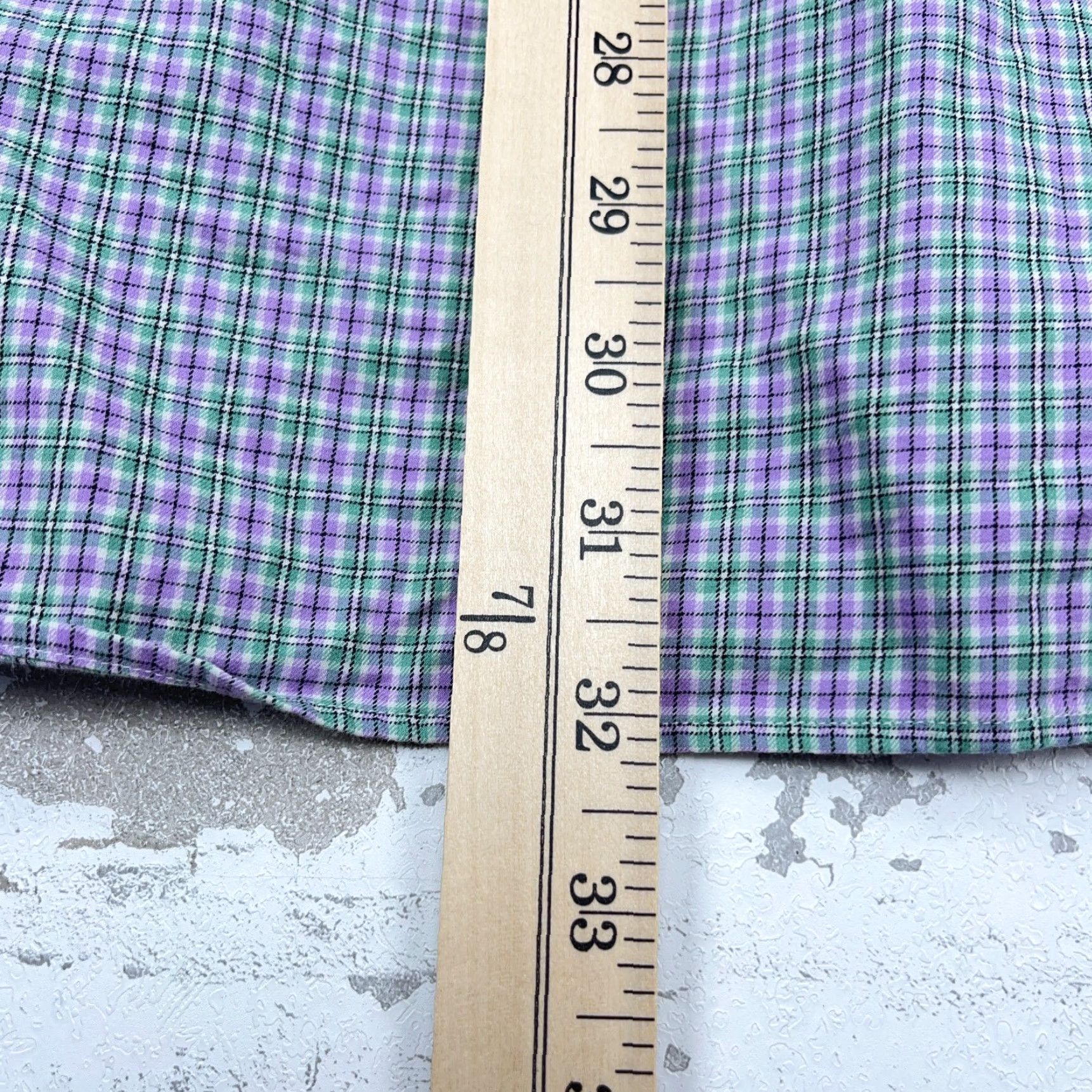 Polo Ralph Lauren VINTAGE Polo Ralph Lauren Shirt Men XL Purple Green Button Up Regent Tattersall Plaid P9 Size US XL / EU 56 / 4 - 7 Thumbnail