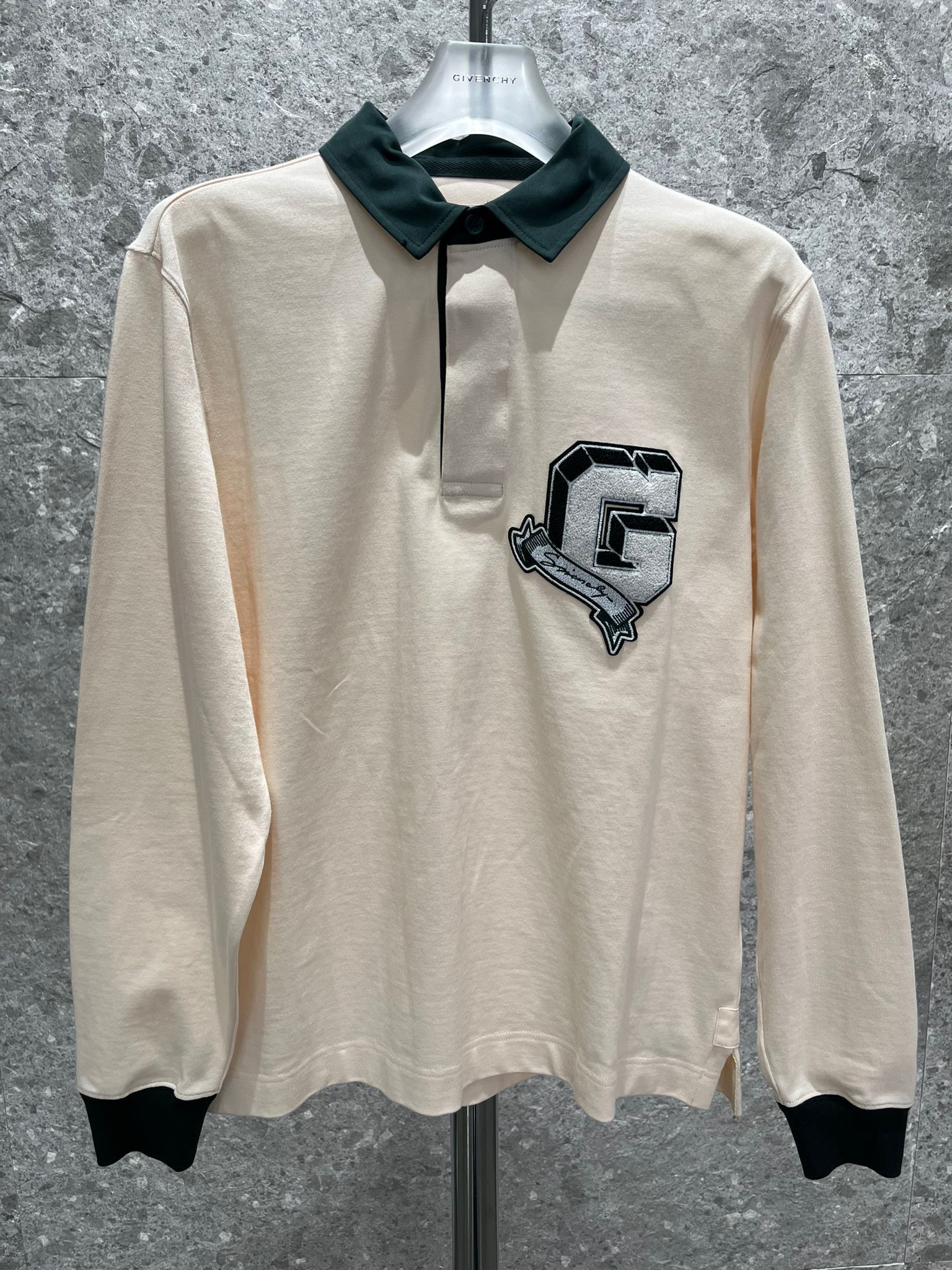 Givenchy oc11z0725 Polo Shirt in White/Green Size US S / EU 44-46 / 1 - 5 Thumbnail