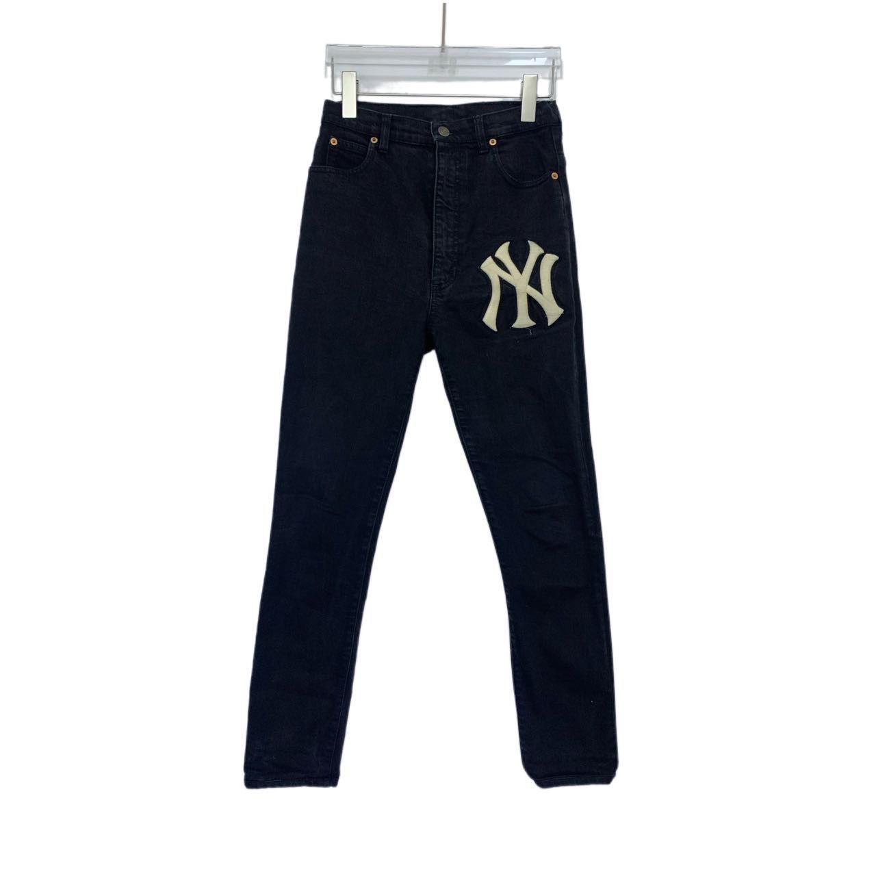 Gucci Gucci Pattern Applique Button Slim Fit Black Jeans K26WX Size 24" / US 00 / IT 34 - 1 Thumbnail