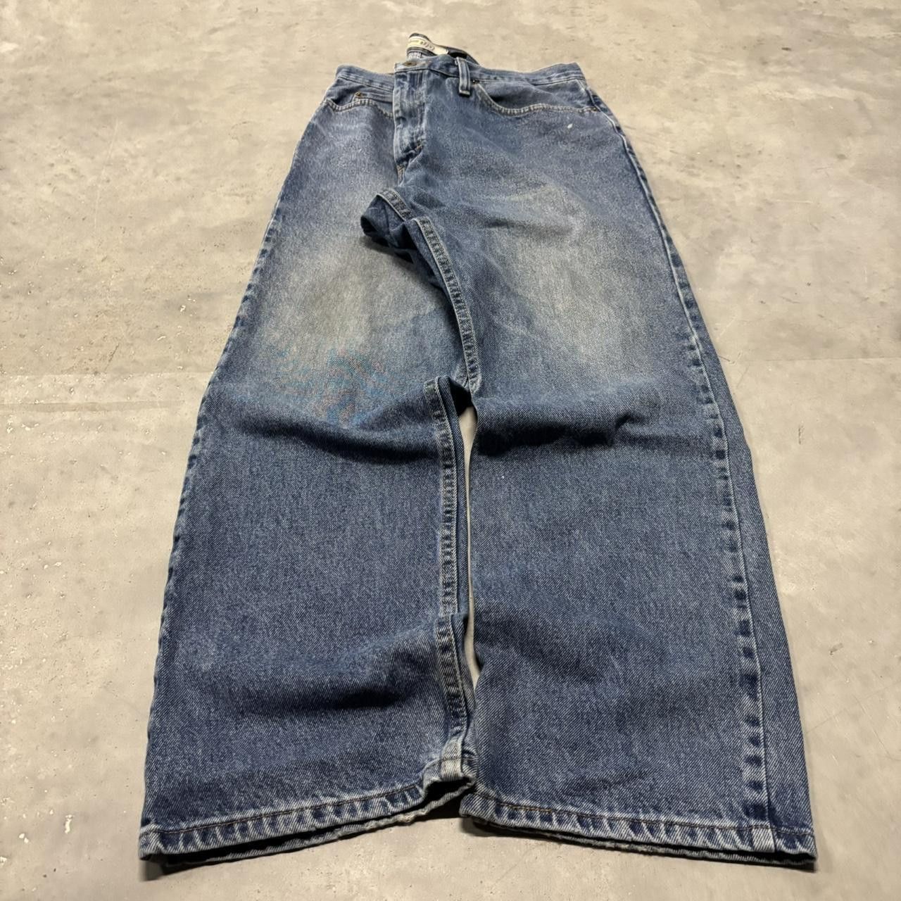 Japanese Brand × Vintage Crazy Vintage Y2K/2000s Grunge Faded Medium Wash Essential Denim Jeans! Size US 36 / EU 52 - 3 Thumbnail