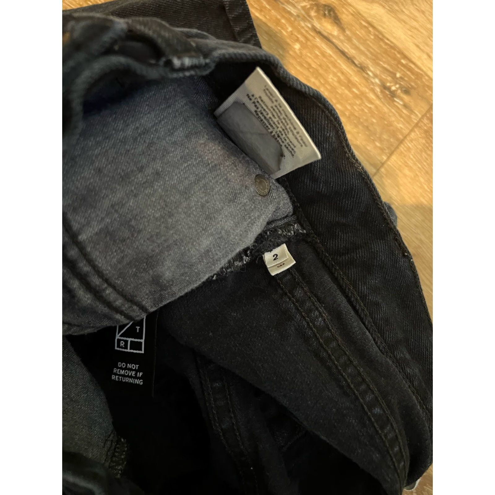 Proenza Schouler Proenza Schouler Skirt Womens Black Denim Midi Size 2 Cotton Cotton Denim Solid Button Casual 16 Inches Size 26" / US 2 / IT 38 - 4 Thumbnail