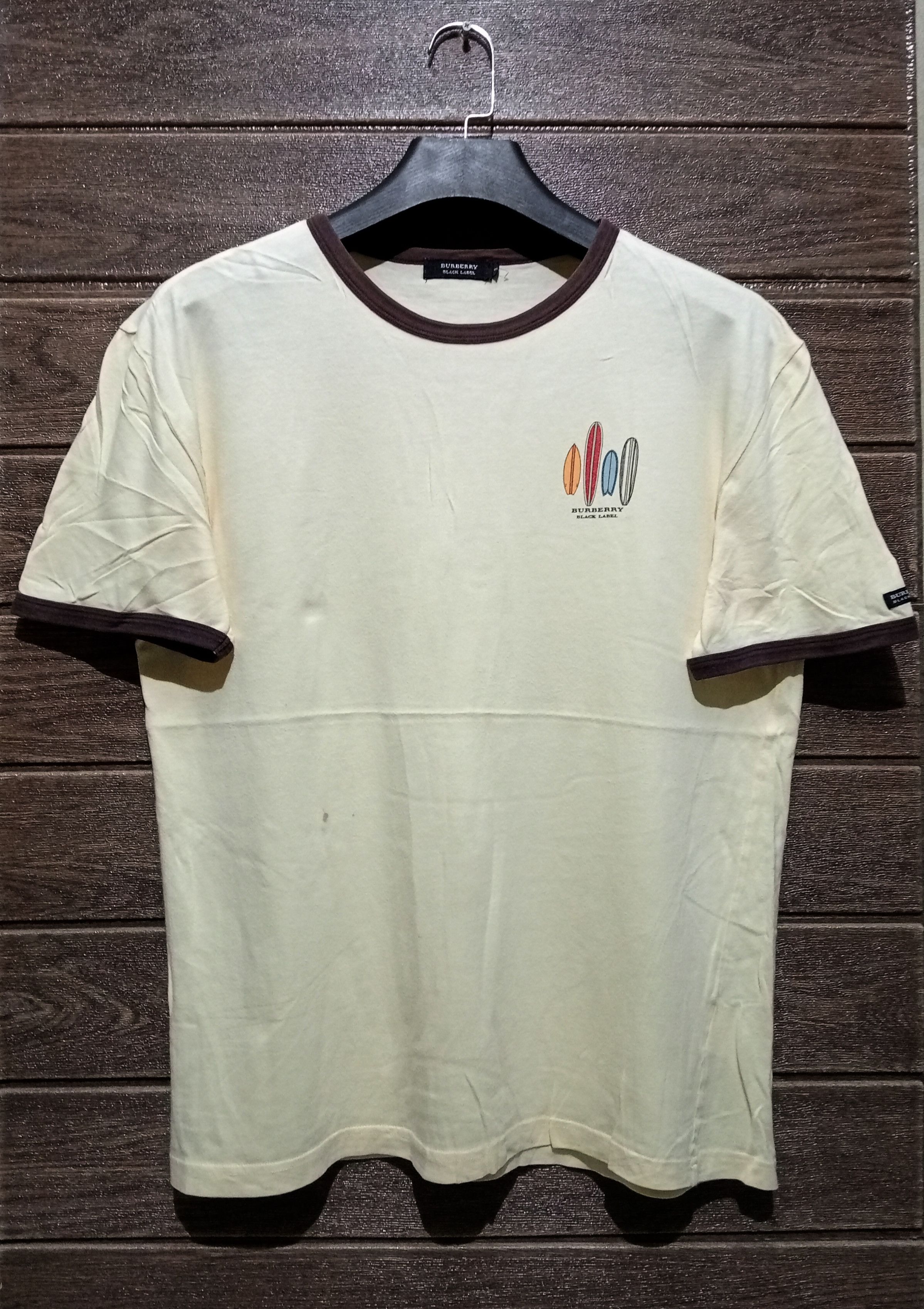 Burberry Vintage Burberry Surfboards Ringer Tee Very Rare Size US L / EU 52-54 / 3 - 7 Thumbnail