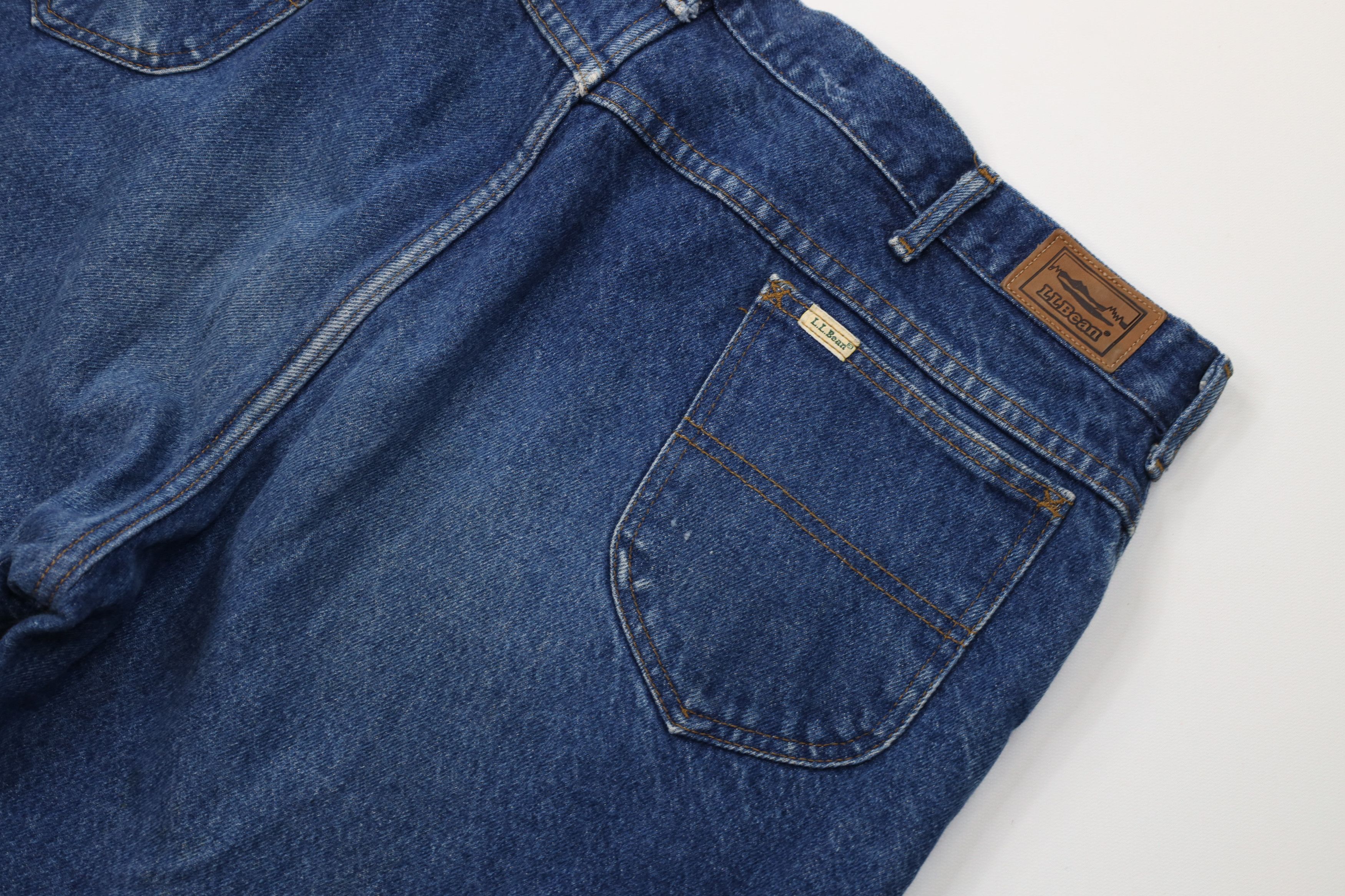 L.L. Bean Vintage 90s LL Bean Flannel Lined Straight Leg Jeans USA Size US 44 / EU 60 - 14 Thumbnail