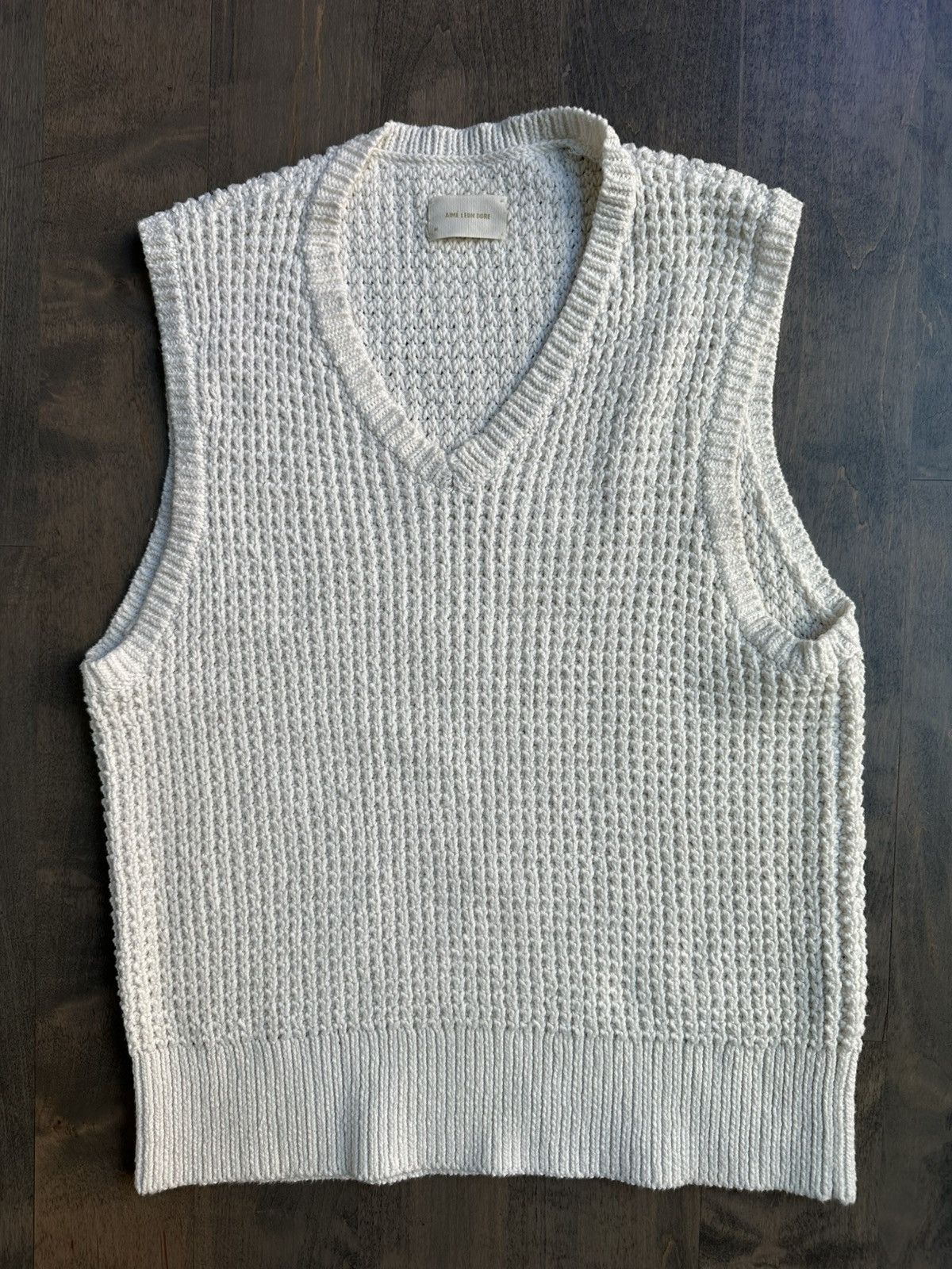 Aime Leon Dore Aime Leon Dore F/W 2023 White Knitted Vest Size US M / EU 48-50 / 2 - 5 Thumbnail